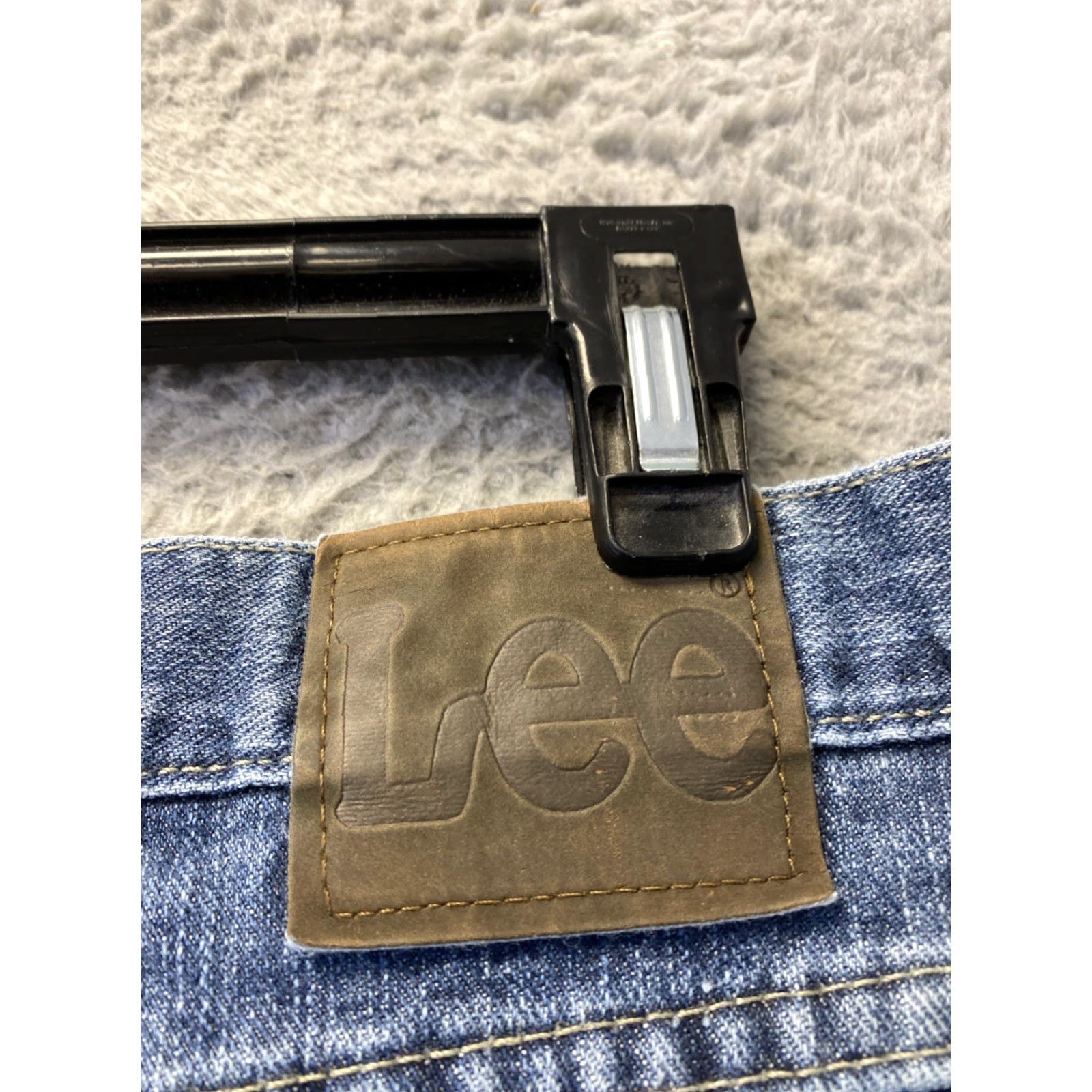 Lee Lee Mens Jeans 42x34 Blue Relax Fit Straight Leg Denim 5-Pocket Zipper Button Cotton Lee Logo Regular Inseam 34" Size US 42 / EU 58 - 6 Thumbnail