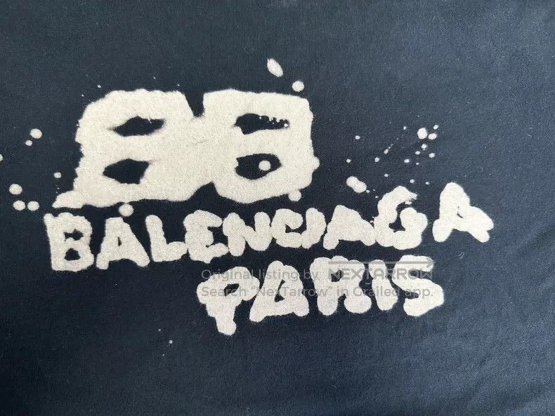 Balenciaga Balenciaga Letter print round neck pullover short-sleeve Size US XS / EU 42 / 0 - 3 Thumbnail