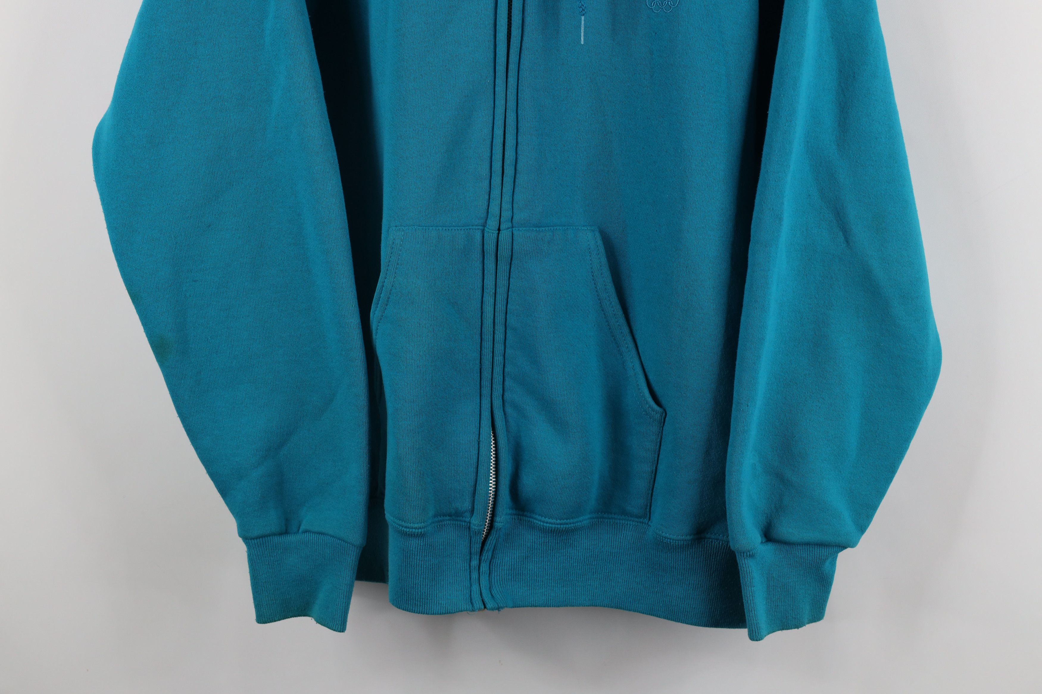 Vintage Vintage 90s USA Olympics Heavyweight Full Zip Hoodie USA Size US L / EU 52-54 / 3 - 3 Thumbnail