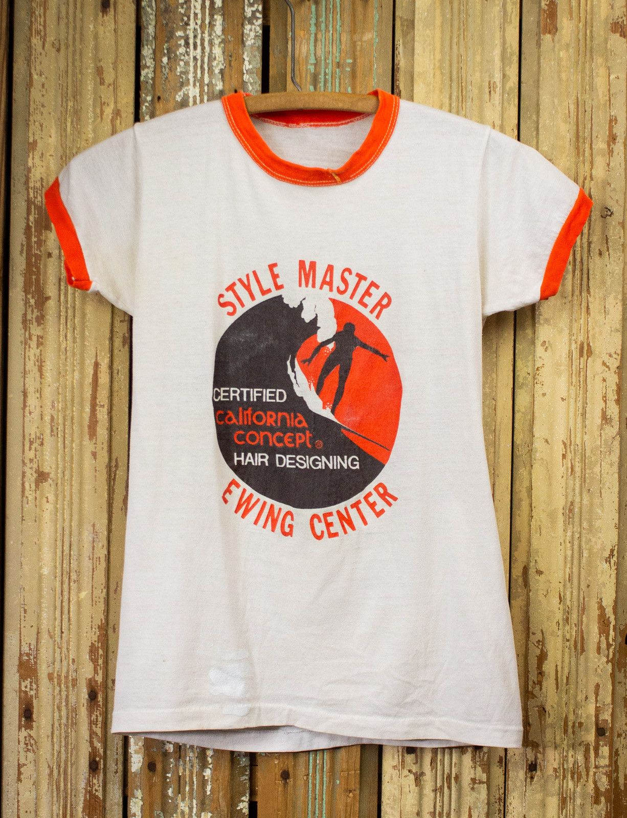 Vintage Vintage Style Master Ewing Center Graphic Ringer T Shirt Size US XS / EU 42 / 0 - 1 Thumbnail