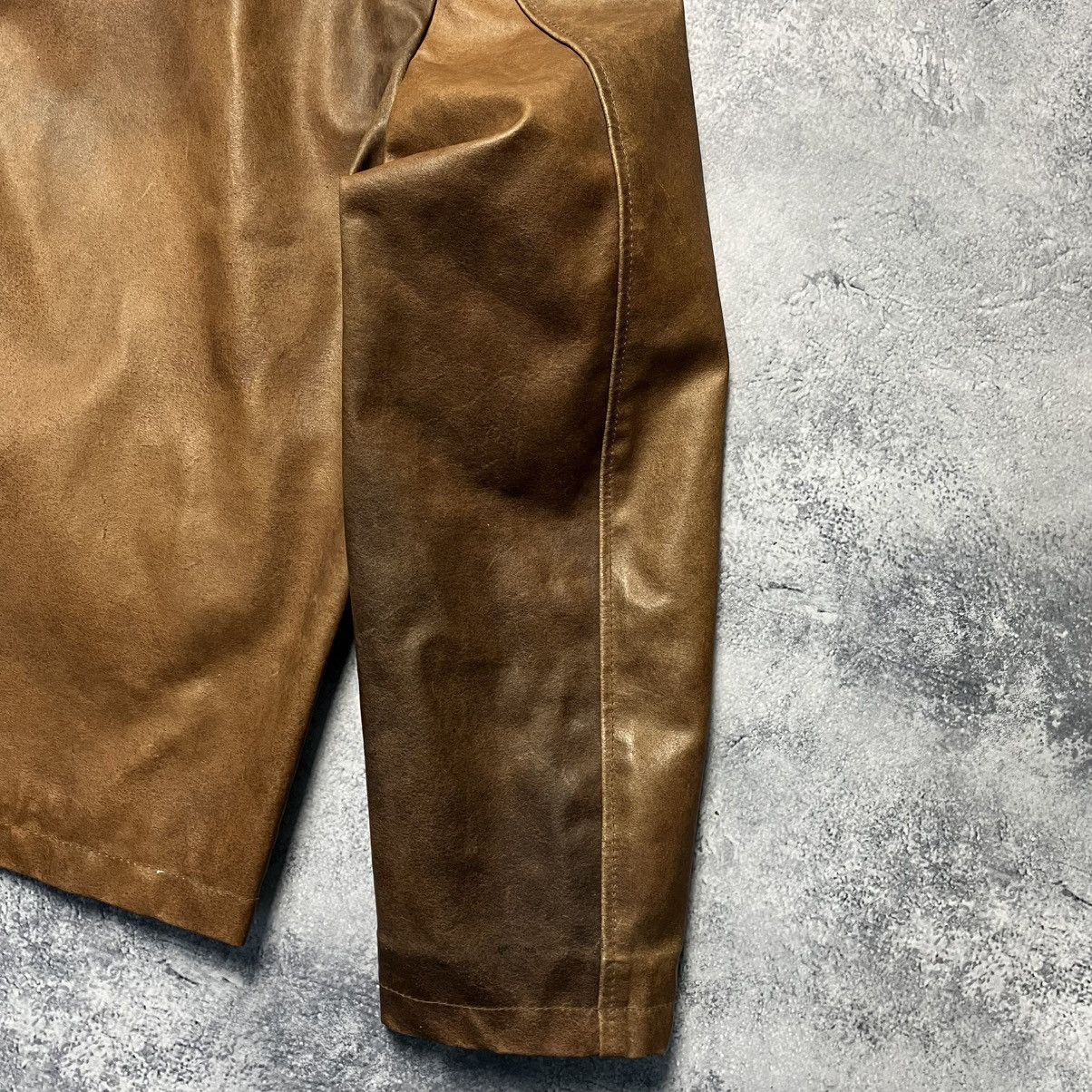 Genuine Leather Vintage Vera Pelle Leather Jacket Italian Y2K Size US XXL / EU 58 / 5 - 22 Thumbnail