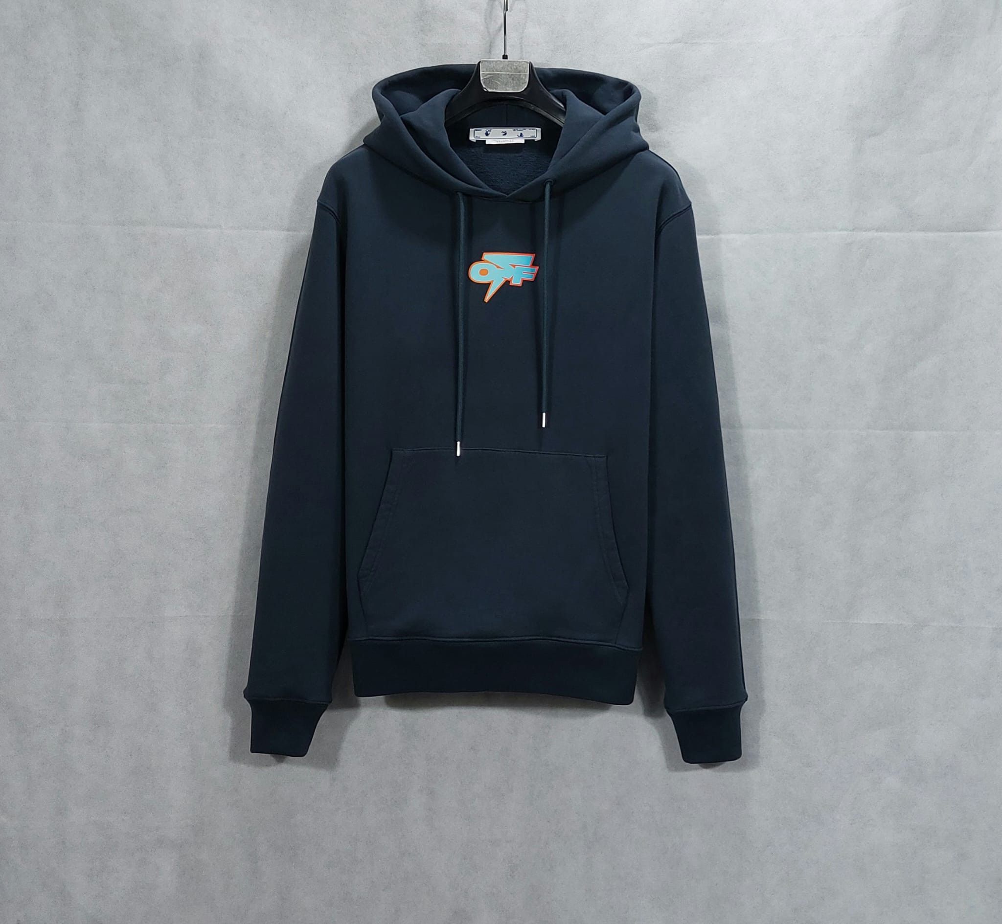 image of Off White Kite Arrows Hoodie in Dark Grey, Men's (Size Medium)