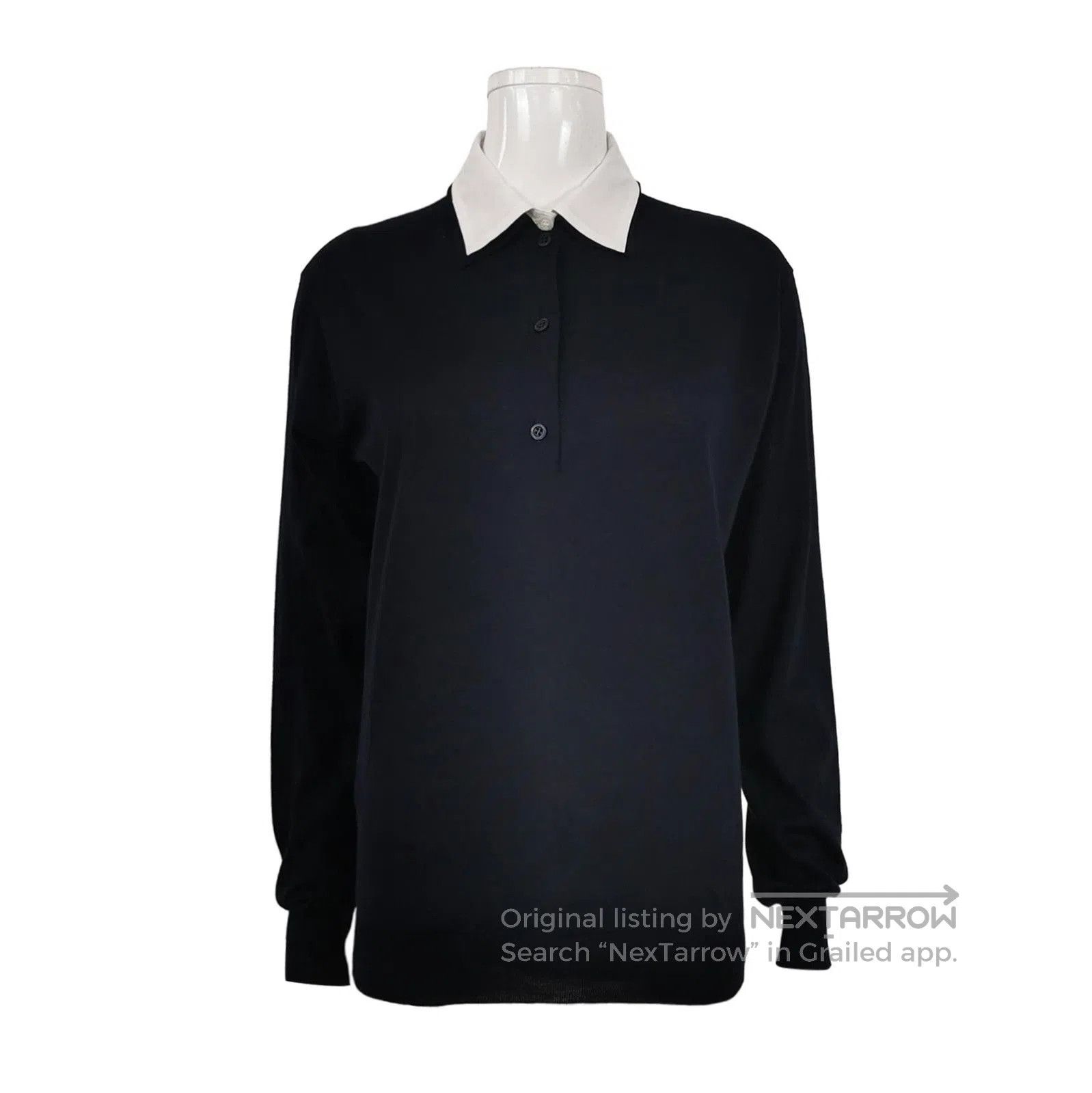 Prada Prada Colorblock Long Sleeve Knit Polo . Size M / US 6-8 / IT 42-44 - 1 Thumbnail