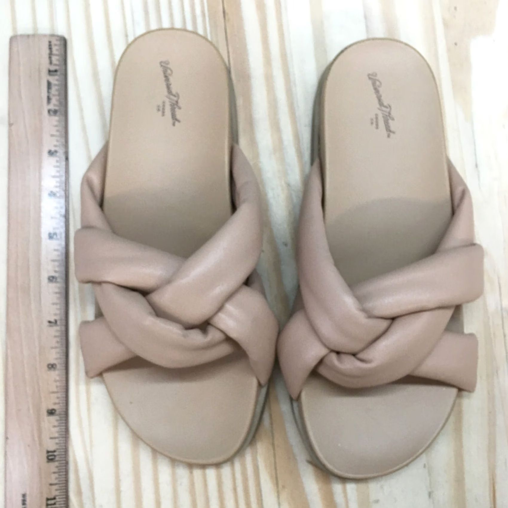 Vintage Universal Thread Sandal Womens 6.5 Cosette Padded Slide Beige Faux Leather Size US 7 / IT 37 - 6 Thumbnail