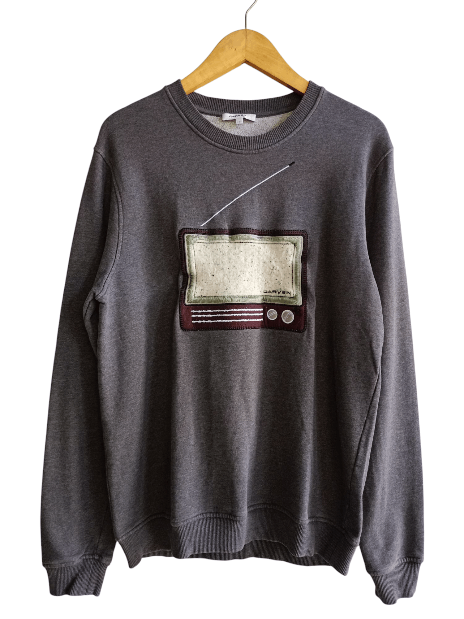 Carven Carven Embroidered TV Pattern Sweatshirt Size US L / EU 52-54 / 3 - 1 Thumbnail