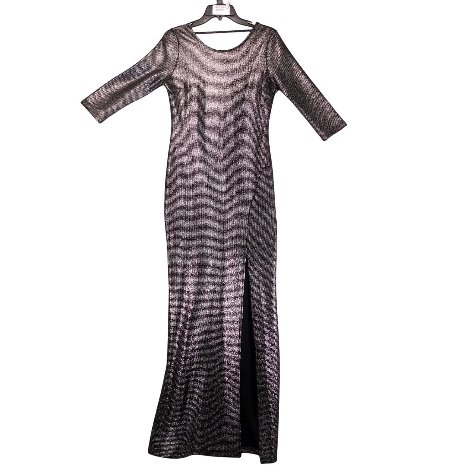 Other NWT Trixxi Black Silver Metallic Knit Evening Sheath Dress M Size M / US 6-8 / IT 42-44 - 1 Thumbnail