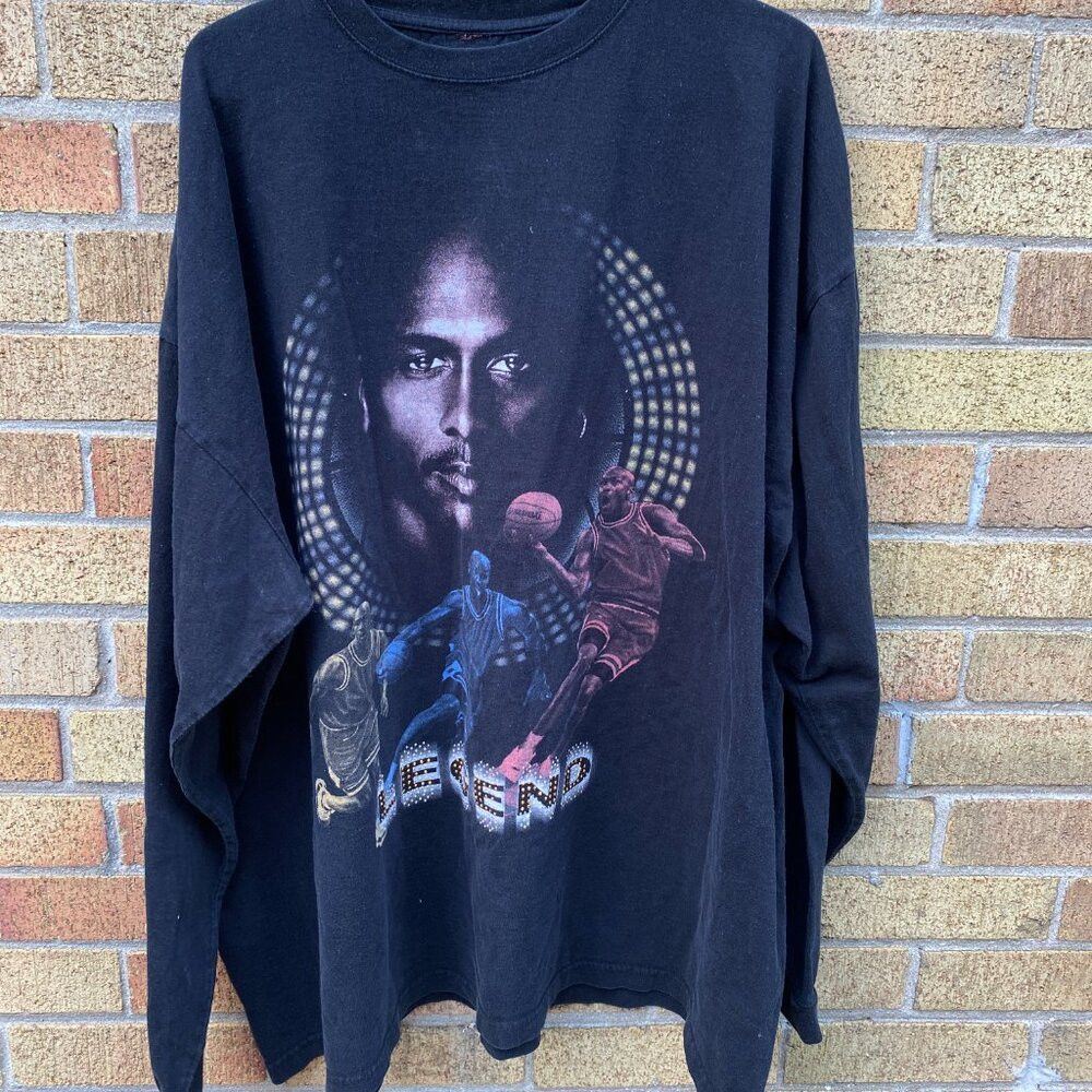 Jordan Brand × Vintage Vintage 90s Y2K Michael Jordan Legend Rap Shirt XXXL Size US XXL / EU 58 / 5 - 8 Thumbnail