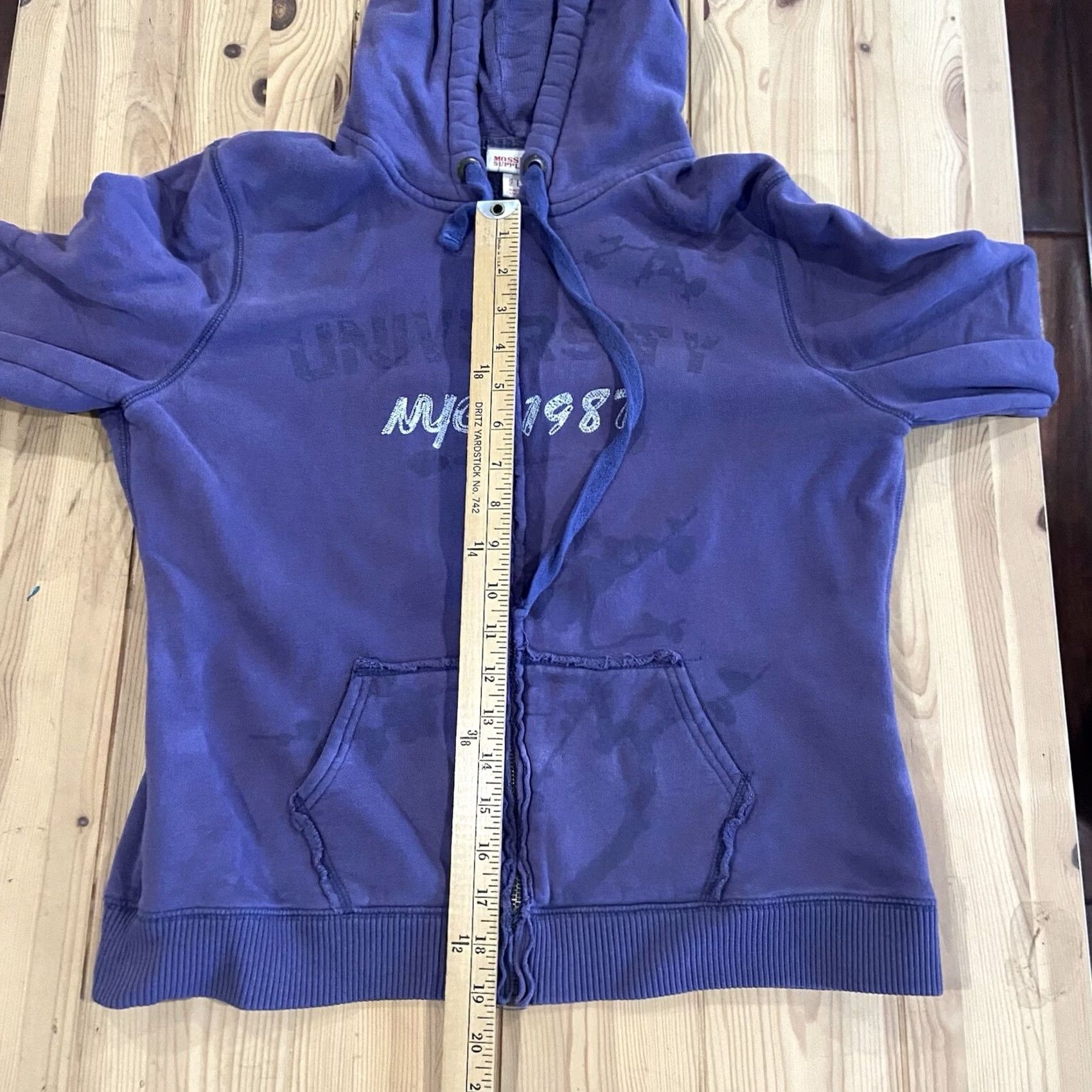 Mossimo Purple Mossimo Hoodie L Regular Zip Full Zip Women 90s Gothic Grunge Love Festival Fall Winter Spring Purple Size L / US 10 / IT 46 - 5 Thumbnail