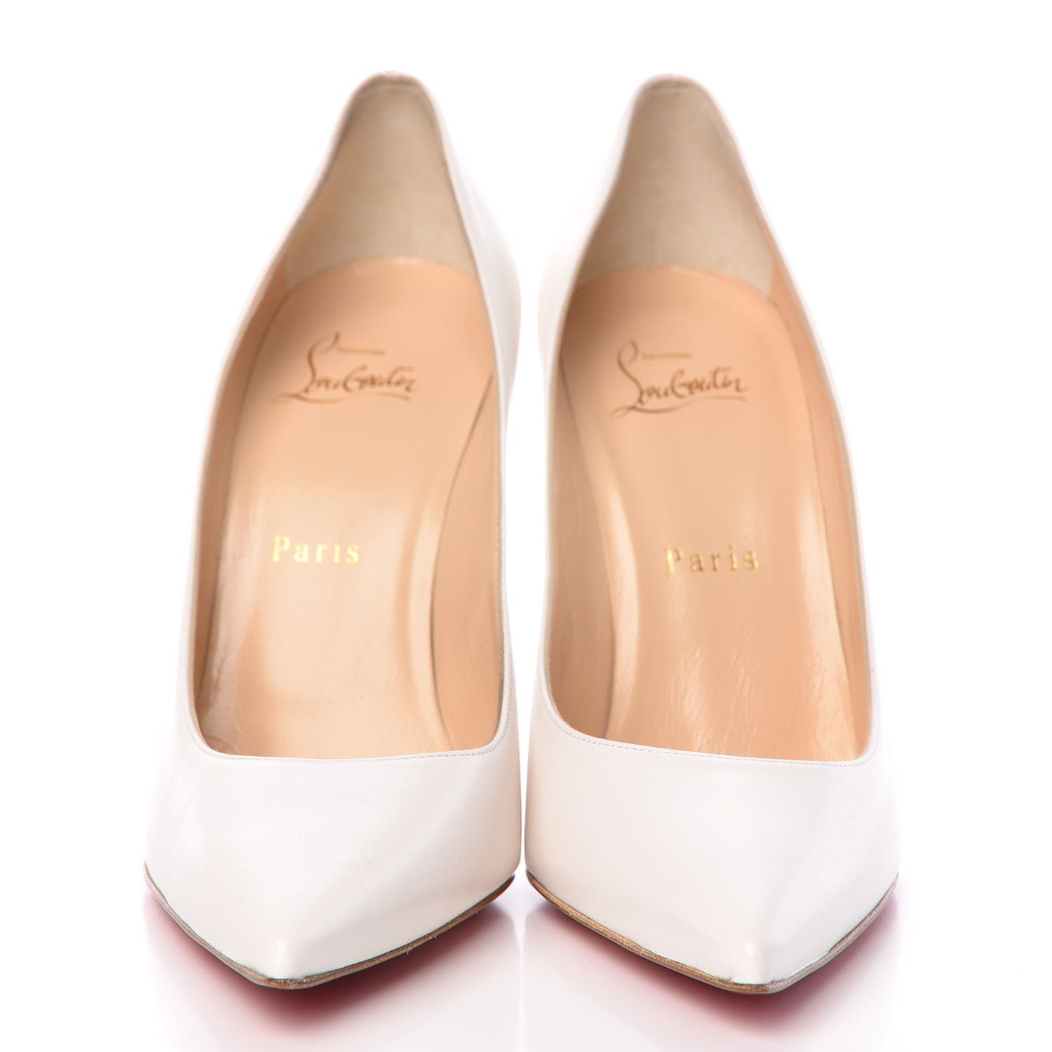 Christian Louboutin o1bcso1str0825 Kate 100 Nappa in White Size US 5 / IT 35 - 6 Thumbnail