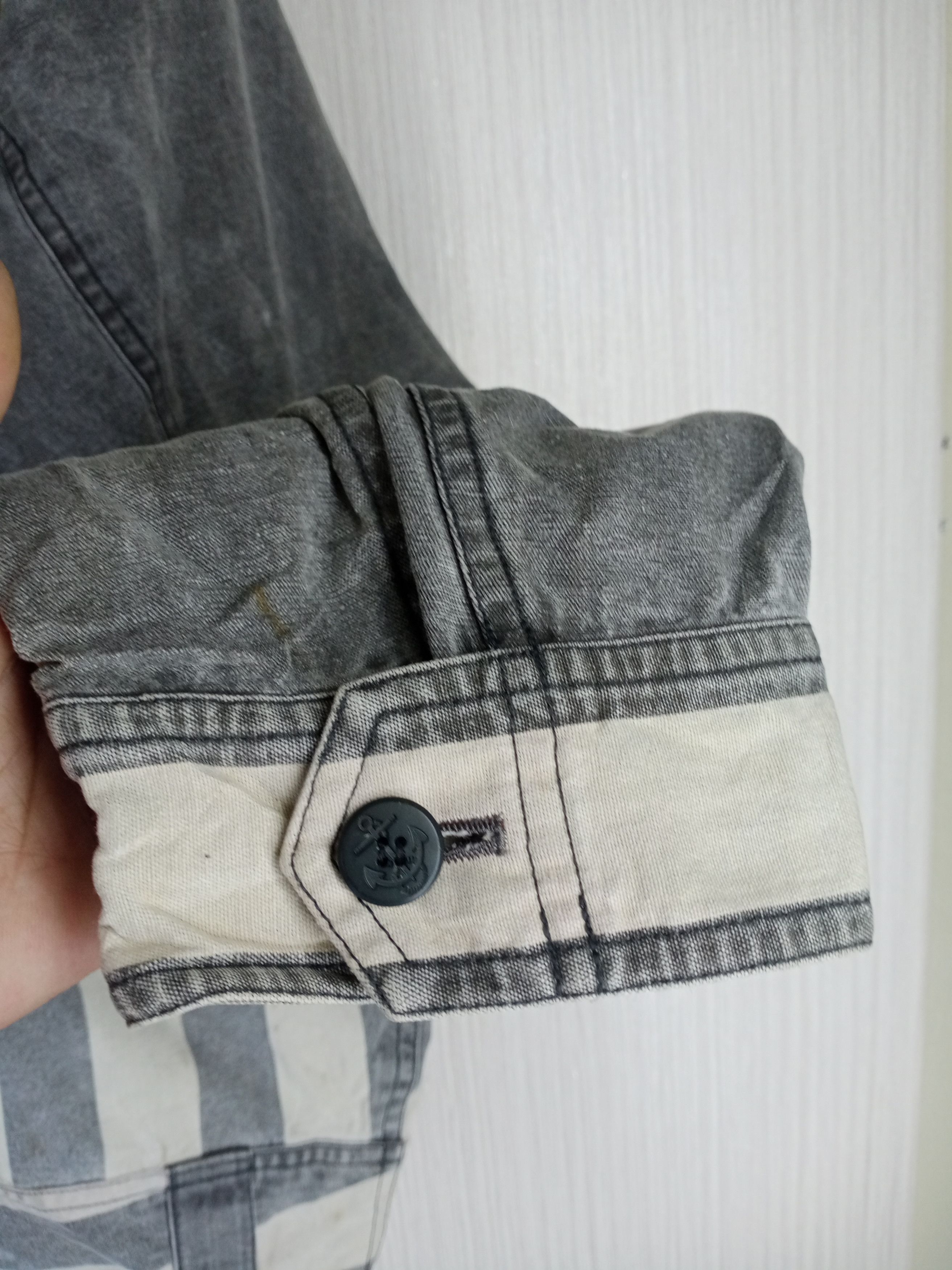 Issey Miyake ONLY ONE Vintage Issey Miyake Striped Denim Bomber Jacket Size US XL / EU 56 / 4 - 19 Thumbnail