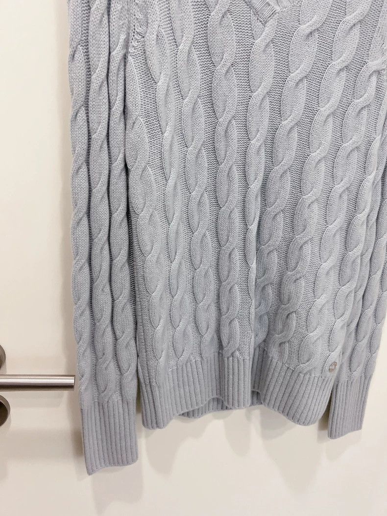 Loro Piana LORO PIANA Smog blue laver knitted cashmere V-neck cashmer Size M / US 6-8 / IT 42-44 - 4 Thumbnail