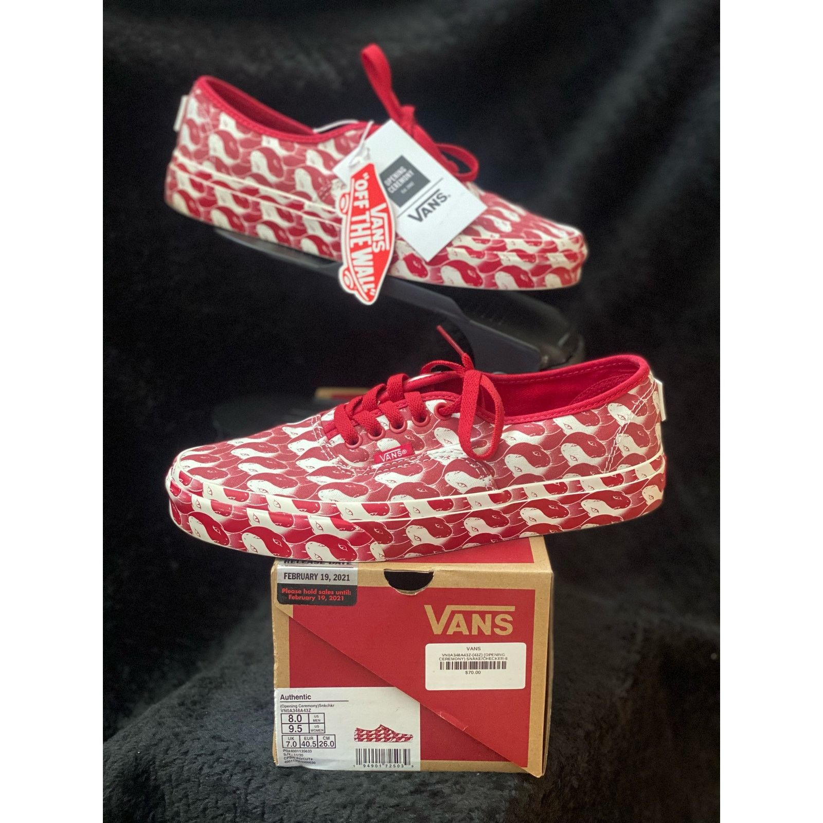 Opening Ceremony × Vans Vans Authentic Opening Ceremony Red Snake sz m8 w9.5 Size US 8 / EU 41 - 8 Thumbnail