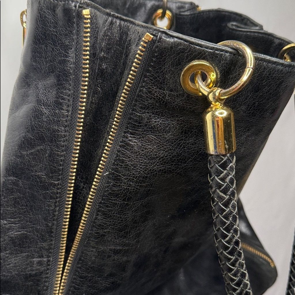 Badgley Mischka Badgley Mischka leather zipper detail rope woven strap bag Size ONE SIZE - 9 Thumbnail