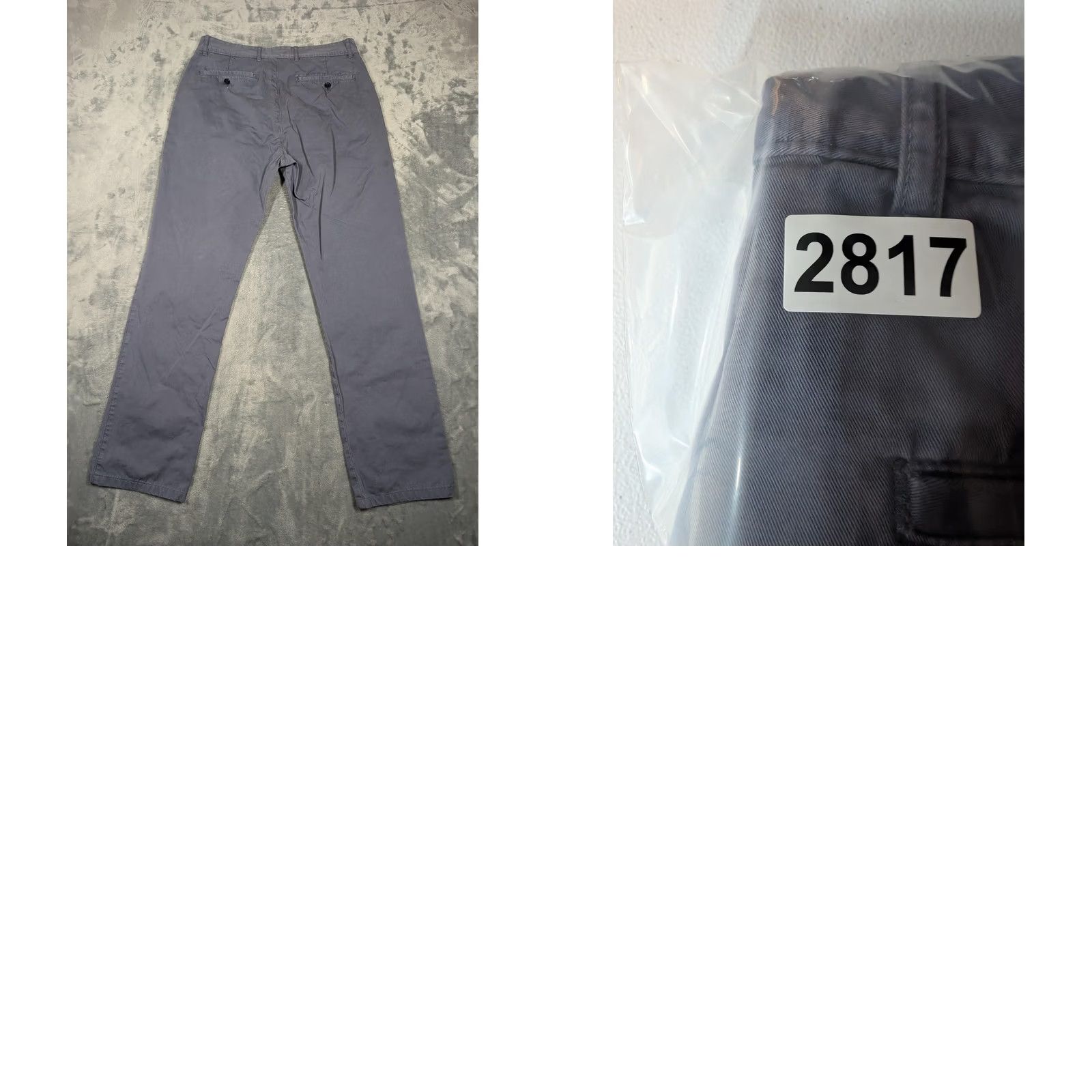 Unis Unis Ford Pants Mens 33 Gray Blue Chino Button Fly Made Portugal Casual Slim Size US 33 - 8 Thumbnail