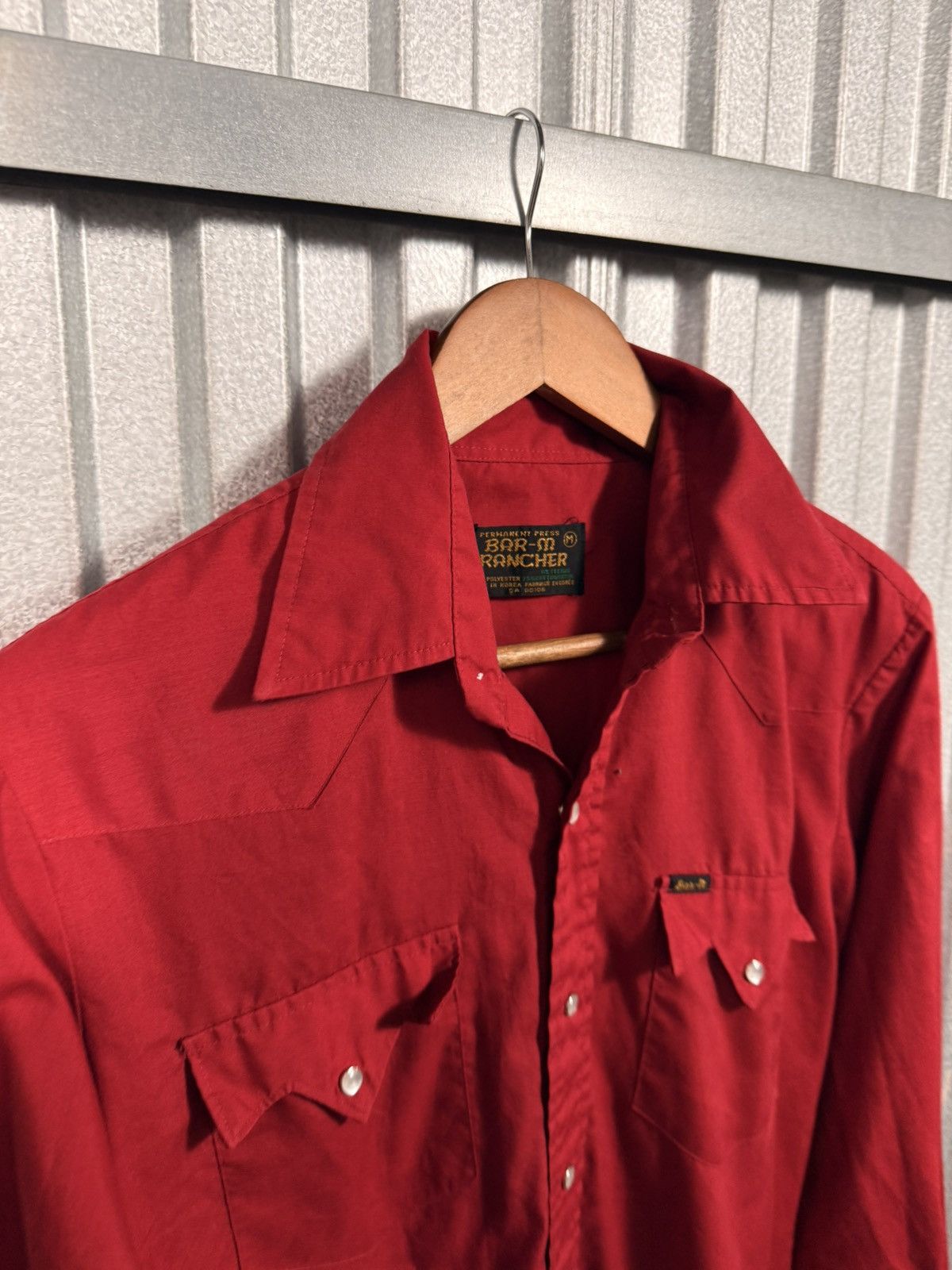 Other 70s Vintage Bar Rancher Western Pearl Snap Red Cowboy Shirt Size US M / EU 48-50 / 2 - 8 Thumbnail