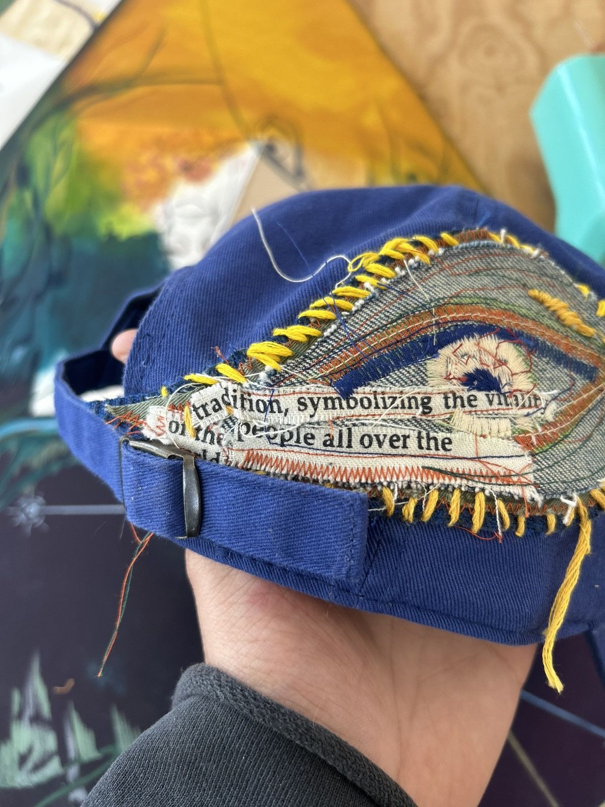 Other 1 of 1 Custom Baseball Cap with Patchwork Size ONE SIZE - 5 Thumbnail