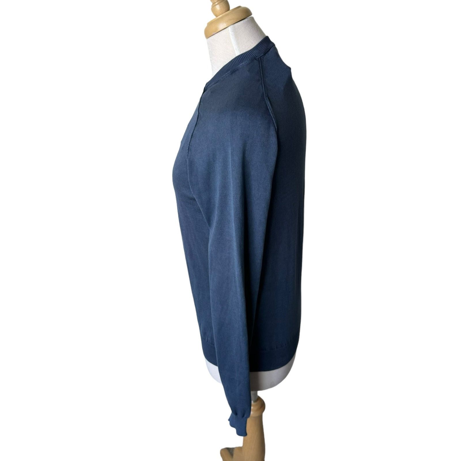 Other KANGRA 100% Cotton Crewneck Sweater Slate Blue Size 48 Size M / US 6-8 / IT 42-44 - 10 Thumbnail