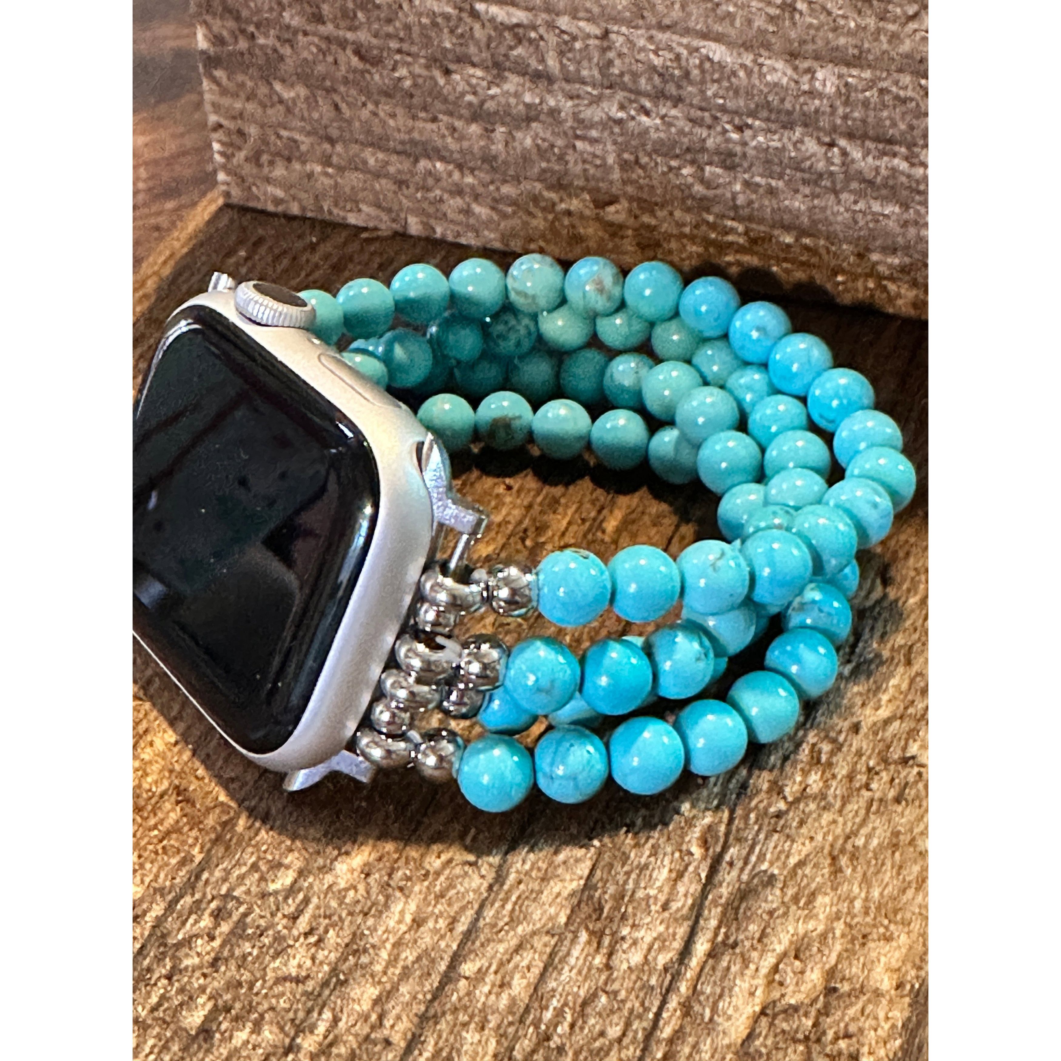 Other Boho Turquoise BeadsHandmade Elastic Apple Watch Band - Perf Size ONE SIZE - 3 Thumbnail