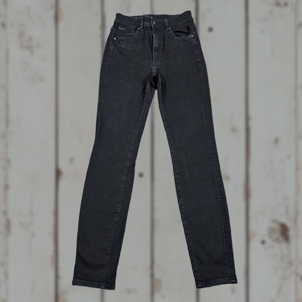 G-Star G-Star Raw Jeans Womens 26 Black High Rise Skinny Stretch Denim Kafey 23x28 Size 26" / US 2 / IT 38 - 1 Thumbnail