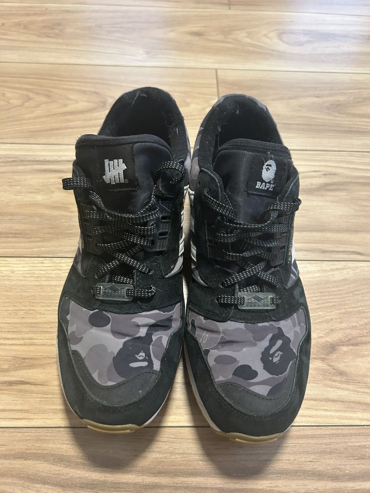 Adidas Bape x Undefeated x Adidas ZX 8000 Size US 10.5 / EU 43-44 - 1 Thumbnail