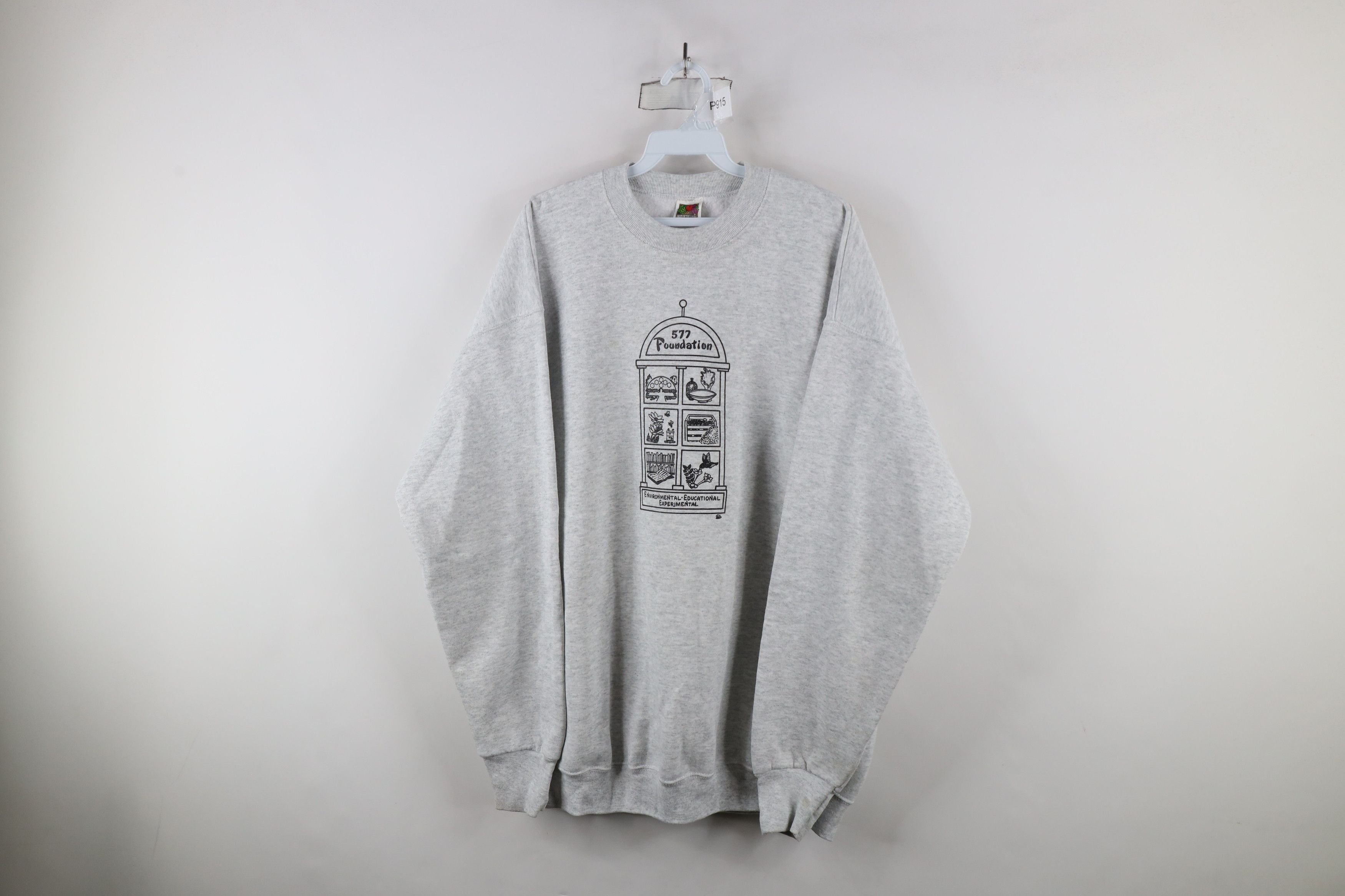 Vintage Vintage 90s Nature Center Crewneck Sweatshirt Heather Gray Size US XL / EU 56 / 4 - 1 Thumbnail