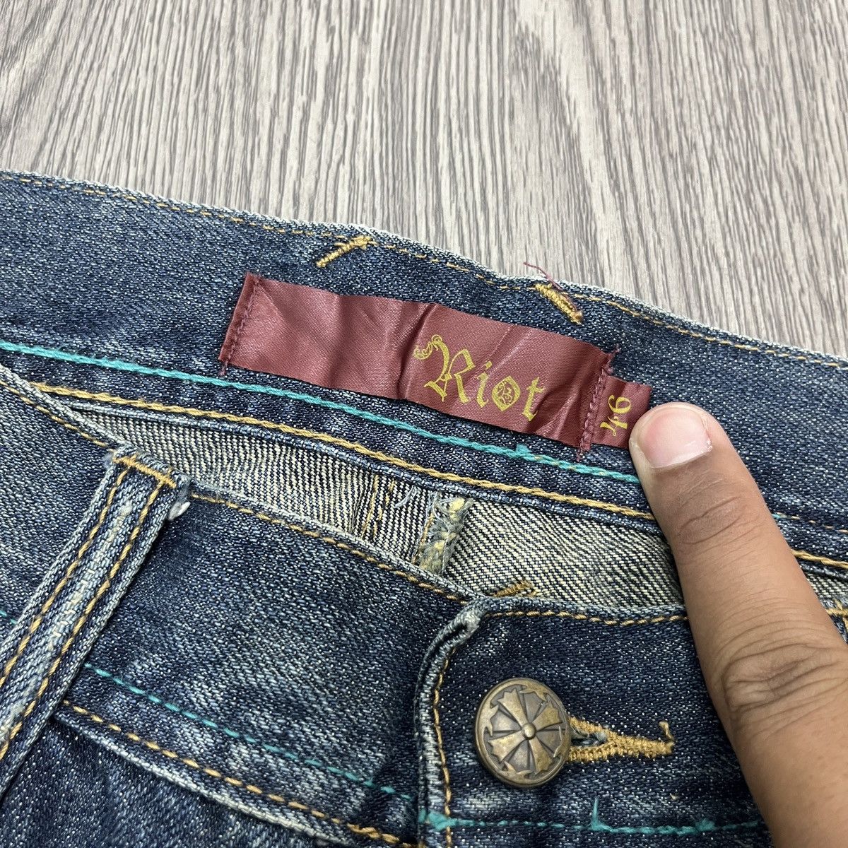 14th Addiction Riot - Thrashed Fading Denim ifsix Lgb Style shibuya tokyo Size US 30 / EU 46 - 17 Thumbnail