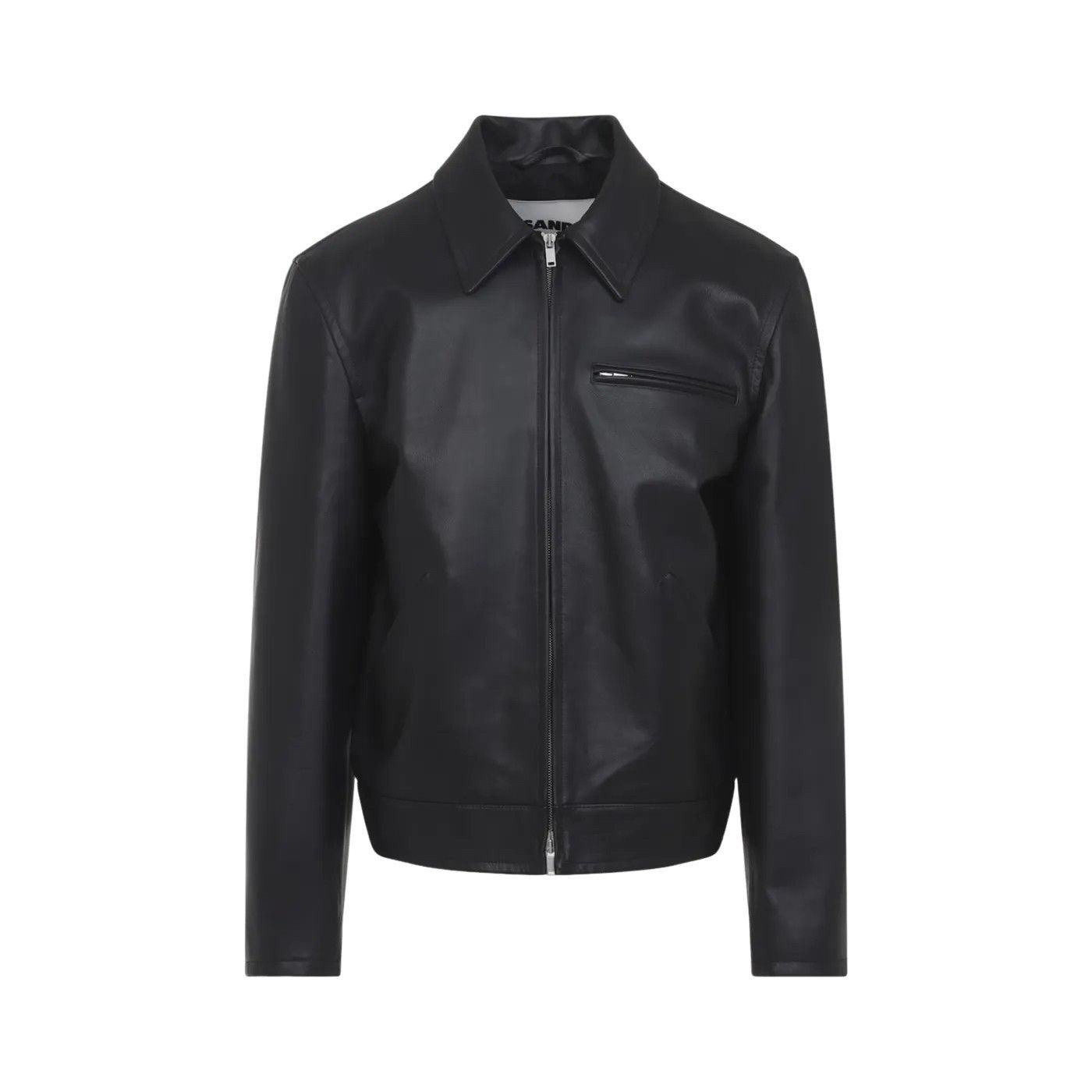 Giorgio Armani JIL SANDER Black Leather Jacket New & Authentic (Men's size: Size US L / EU 52-54 / 3 - 1 Thumbnail