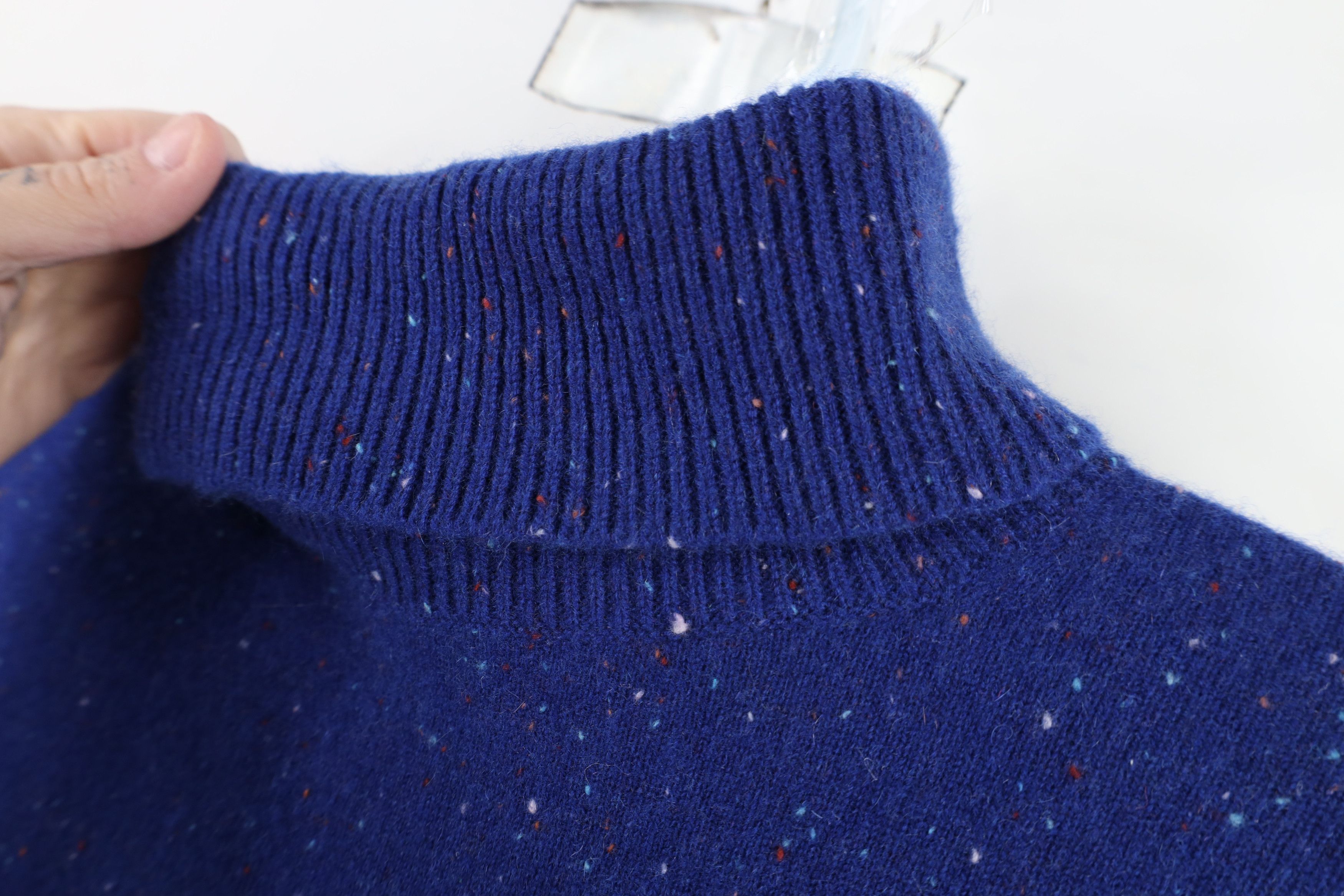 Lands' End × Vintage Vintage Lands End Rainbow Cashmere Knit Turtleneck Sweater Size XS / US 0-2 / IT 36-38 - 5 Thumbnail