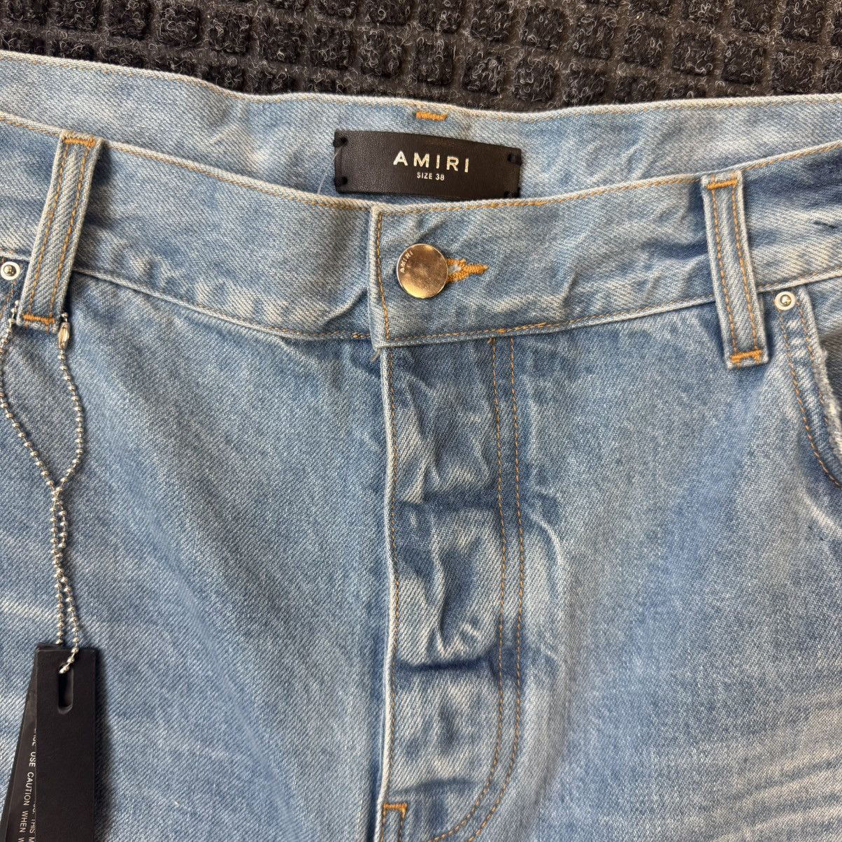Amiri Amiri Straight Leg Aloha Patch Jeans Blue Size US 38 / EU 54 - 2 Thumbnail