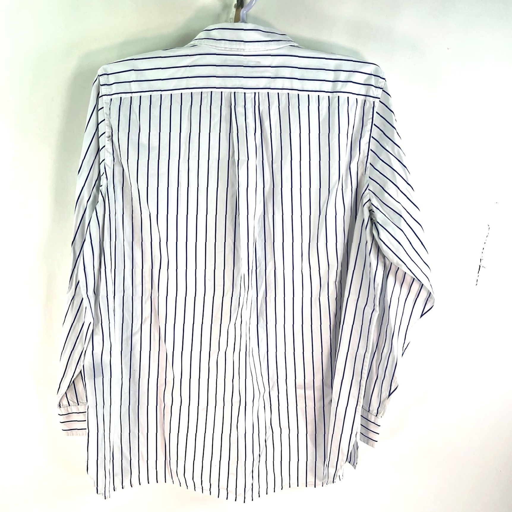 Ralph Lauren Lauren Ralph Lauren Men's XL Blue and White Striped Cotton Button-Up Shirt Casual Business Formal Size US XL / EU 56 / 4 - 7 Thumbnail