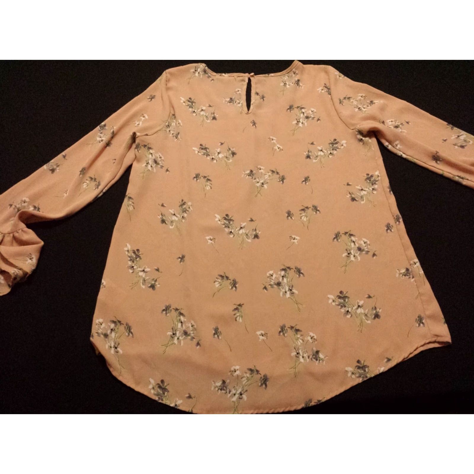 Pinko VINTAGE Pleione Womens Shirt Blouse XS Long Sleeve Pink Floral Boho Bohemian Tunic Size XS / US 0-2 / IT 36-38 - 6 Thumbnail