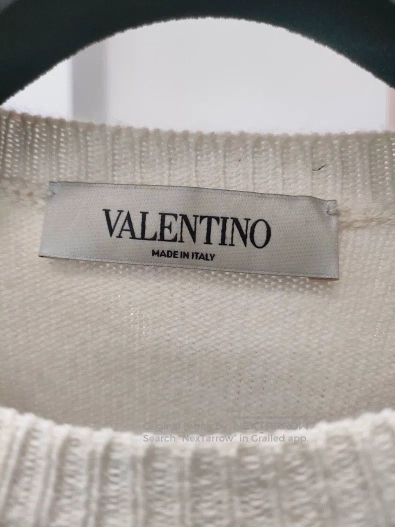 Valentino Valentino White colour-blocked knitwear Size XXS / US 00 / IT 34 - 4 Thumbnail