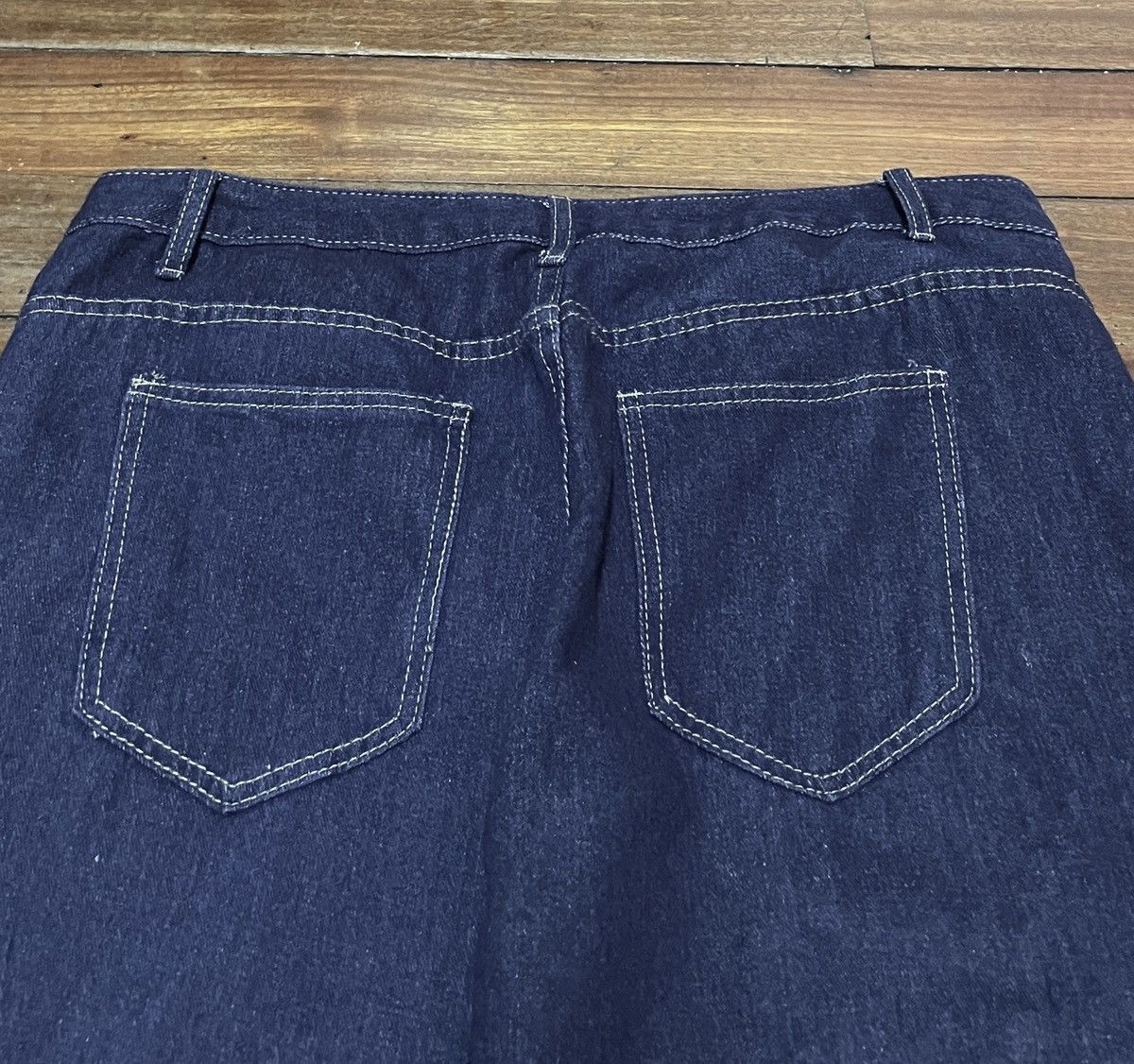 Japanese Brand × Vintage Rare Vintage Japanese Brand Ripped Fringe Flared Jeans 2000s Size US 27 - 4 Thumbnail