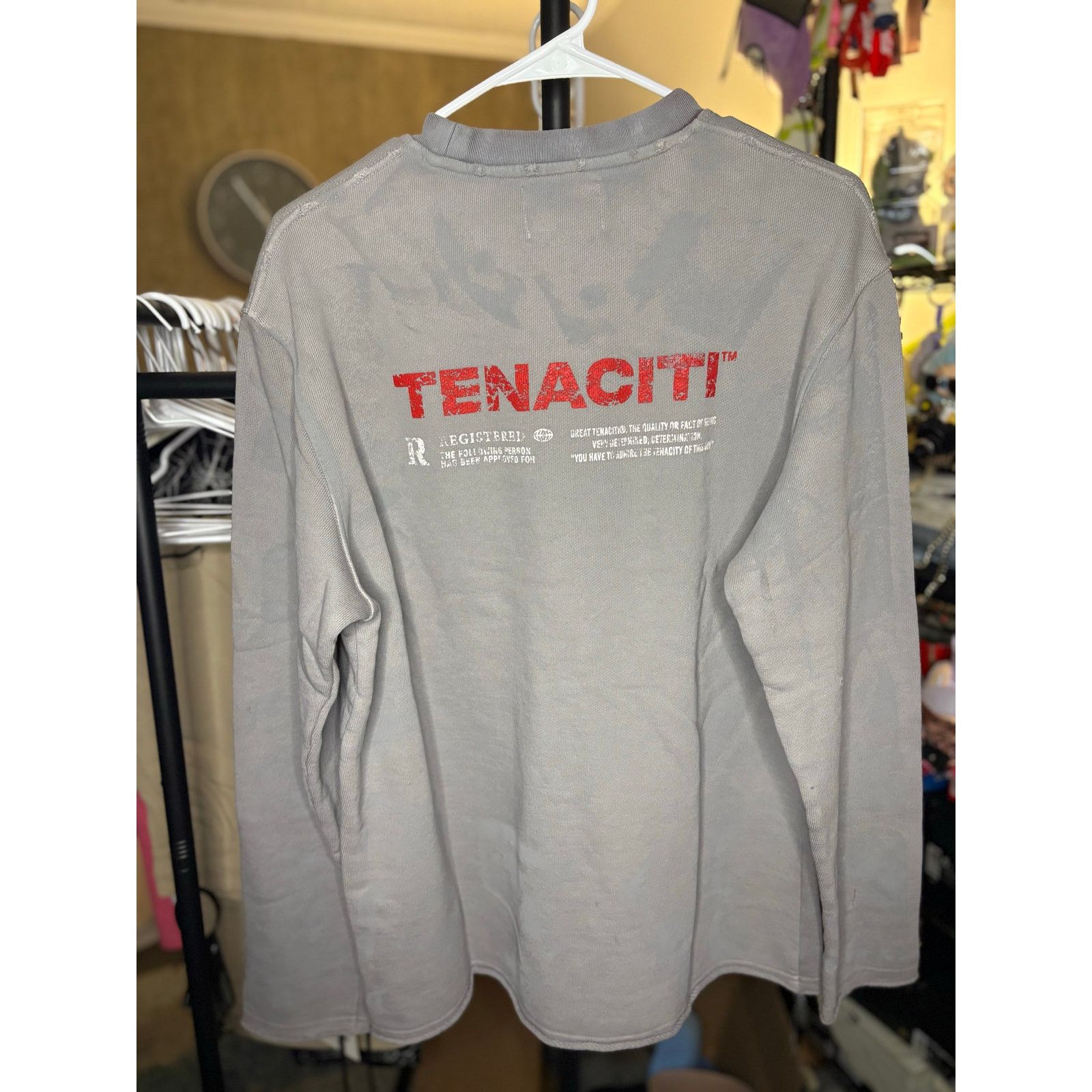 Other NWT Sz. M - Tenaciti Crew Neck Sweatshirt (Gray/Red) Size US M / EU 48-50 / 2 - 3 Thumbnail