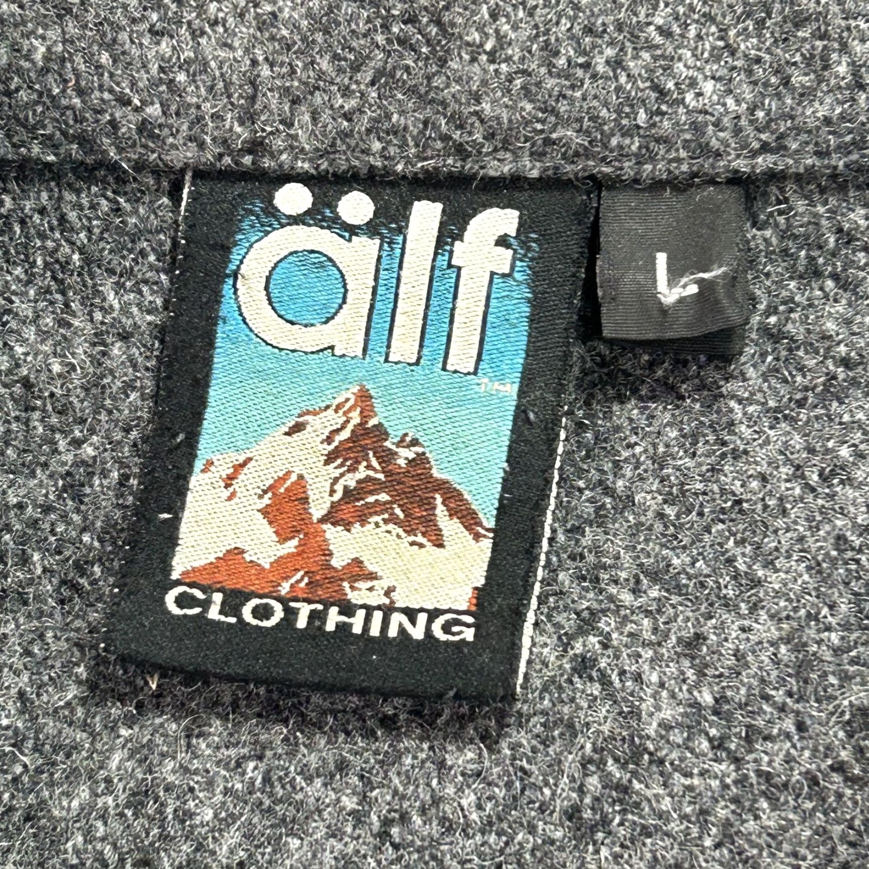 Alf Clothing Jacket Mens Large Gray Bergan Wool Full Zip Made in Canada Outdoor Bomber Jacket L Casual Travel Workwear Mens