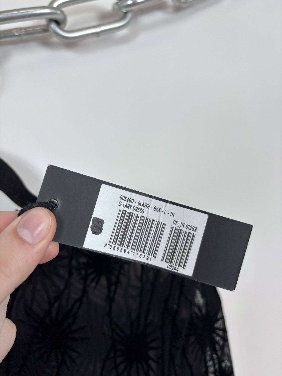 Diesel Diesel D-Lary NWT Women’s Y2K Black Sheer Mesh Bodycon Dress Size L / US 10 / IT 46 - 12 Thumbnail