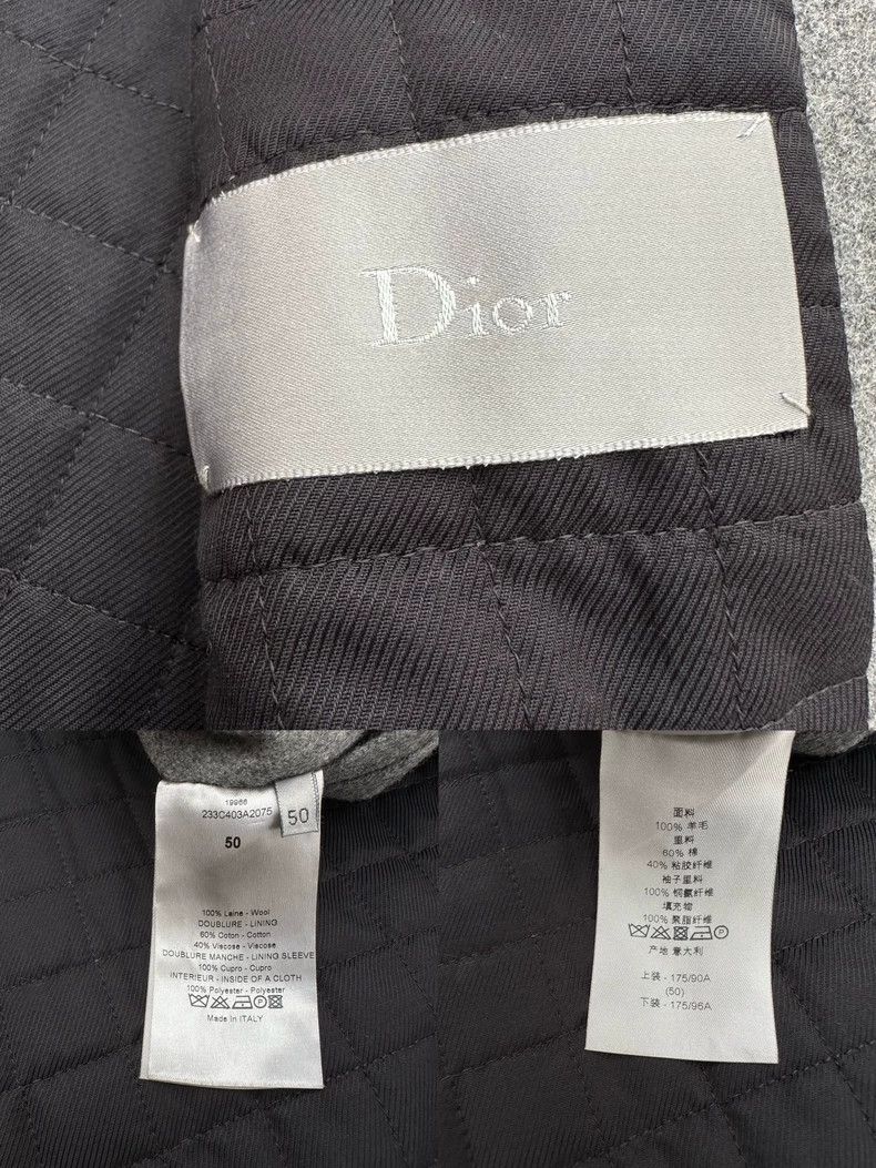 Dior Dior Light gray motorcycle zipper wool jacket 2501-Nextarro Size US M / EU 48-50 / 2 - 9 Thumbnail