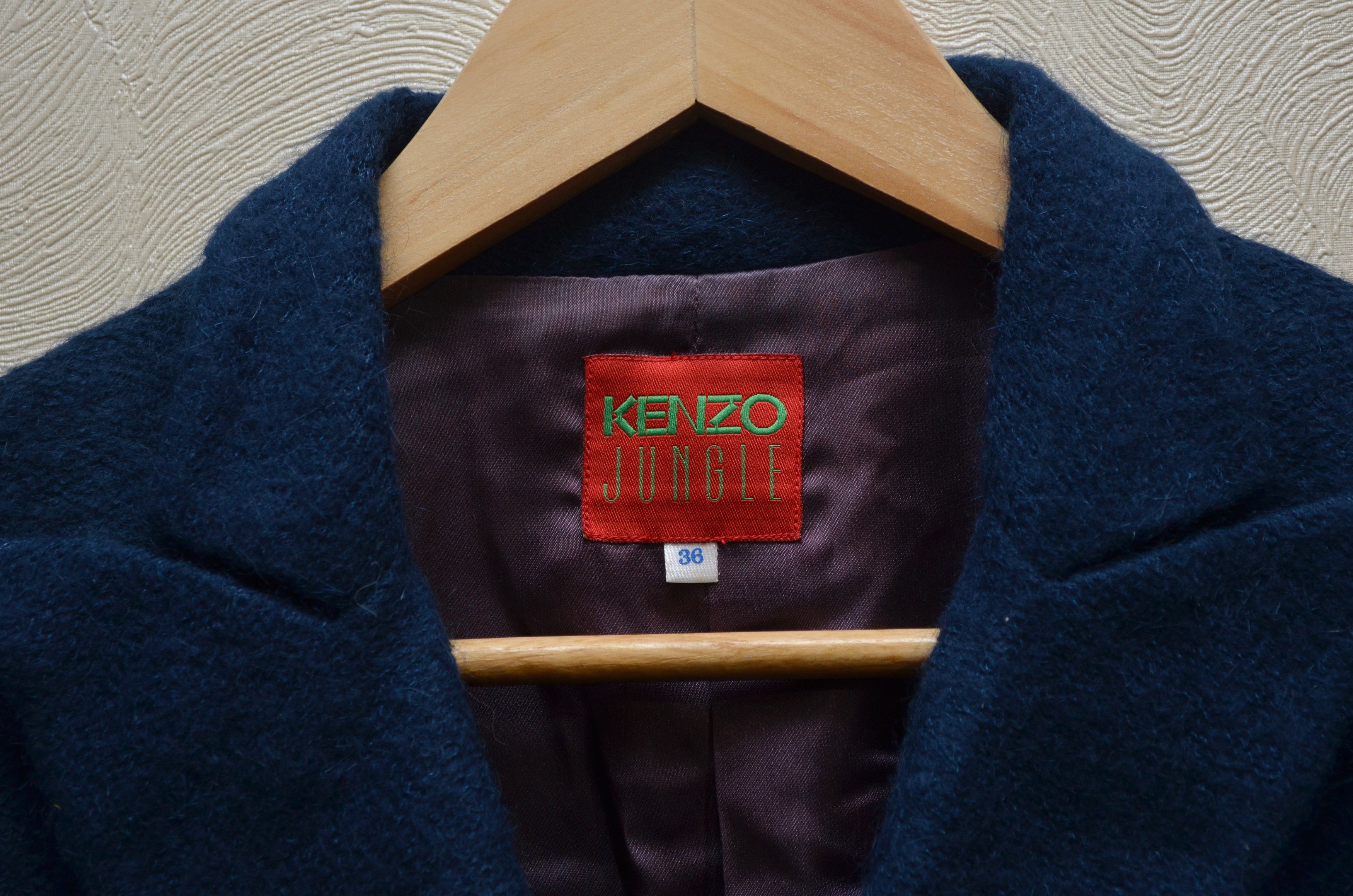 Kenzo Kenzo Jungle Navy Mohair Blend Blazer Jacket Size FR36 / XS Size XS / US 0-2 / IT 36-38 - 4 Thumbnail