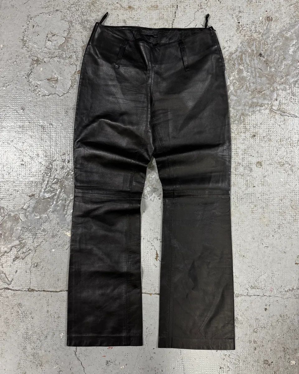 Prada 2000s Prada Black Leather Pants Size US 30 / EU 46 - 3 Thumbnail