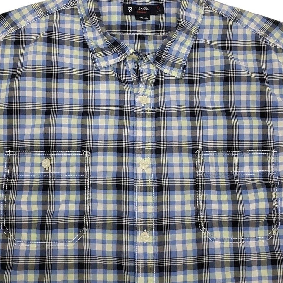 Cremieux Cremieux Classics Plaid Contrast Stitch Shirt Double Pockets Size US XL / EU 56 / 4 - 9 Thumbnail