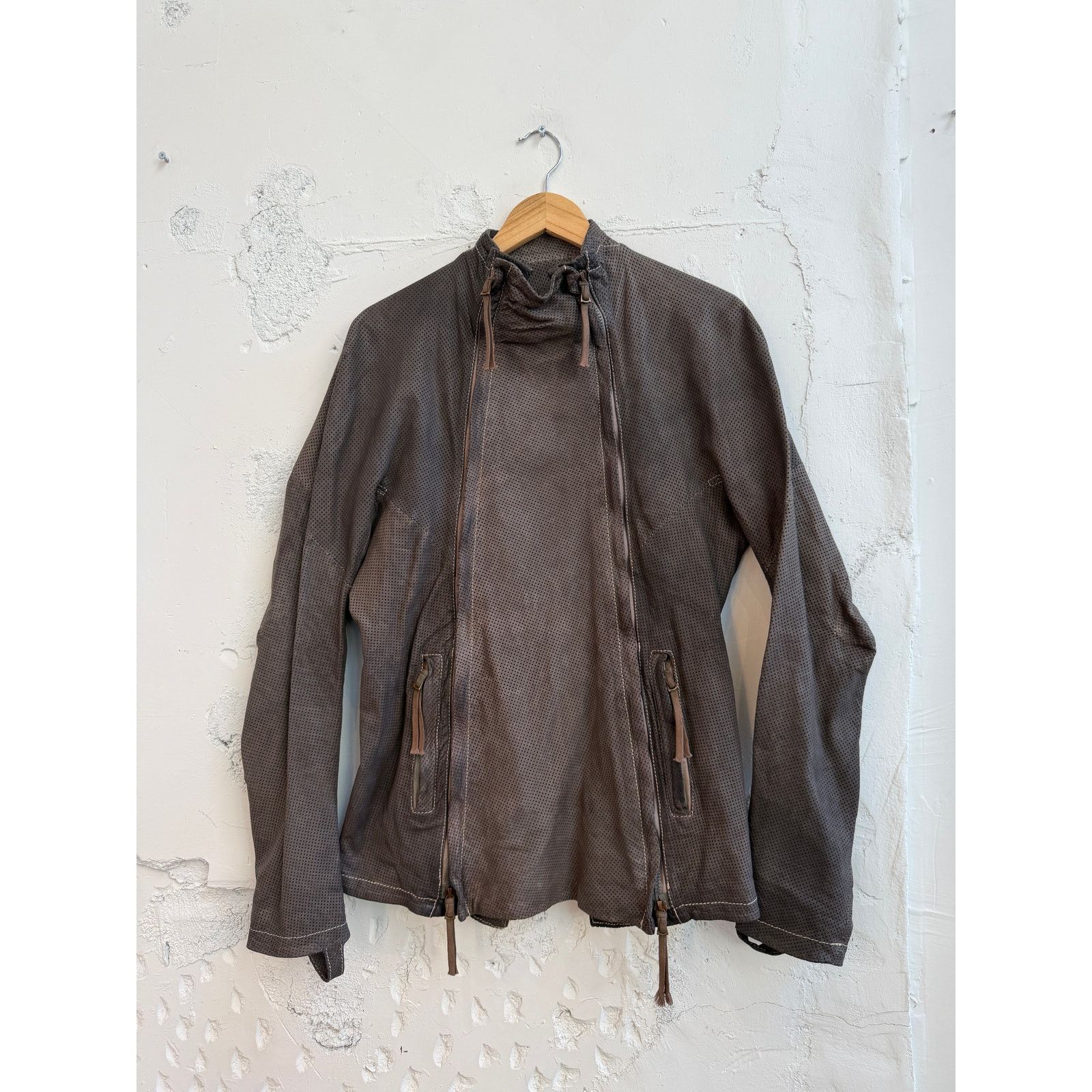 Boris Bidjan Saberi Boris Bidjan Saberi J4 Perforated Kangaroo Leather Jacket Size US M / EU 48-50 / 2 - 1 Thumbnail