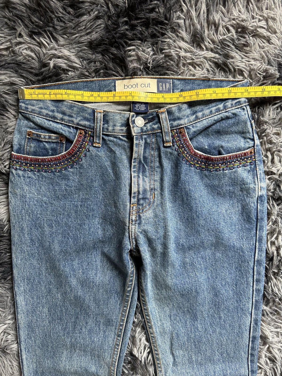 Vintage FW1999 GAP boot cut handcrafted sashiko denim Size US 28 / EU 44 - 13 Thumbnail