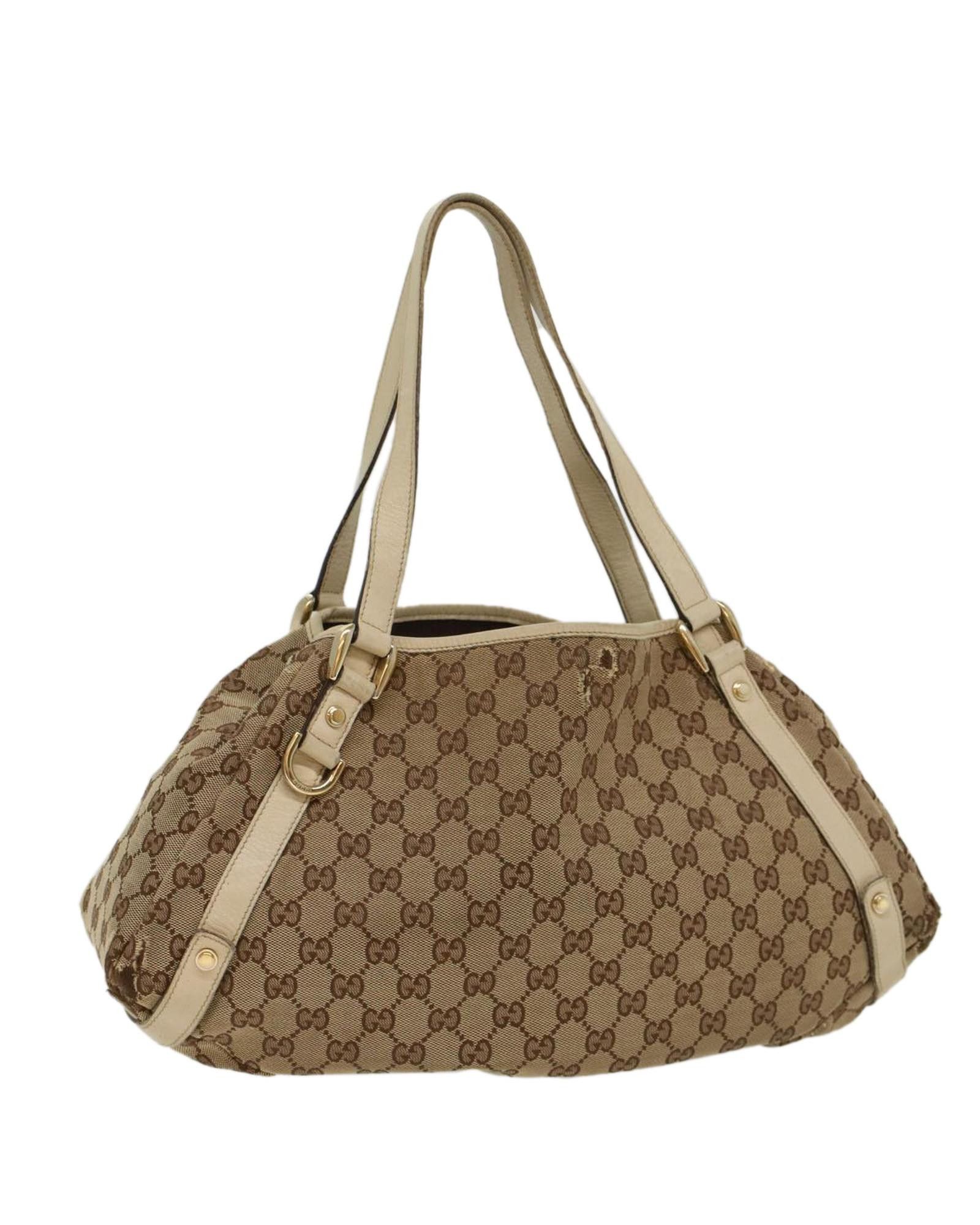 image of Gucci Authentic GG Canvas Tote Bag in Beige, Women's