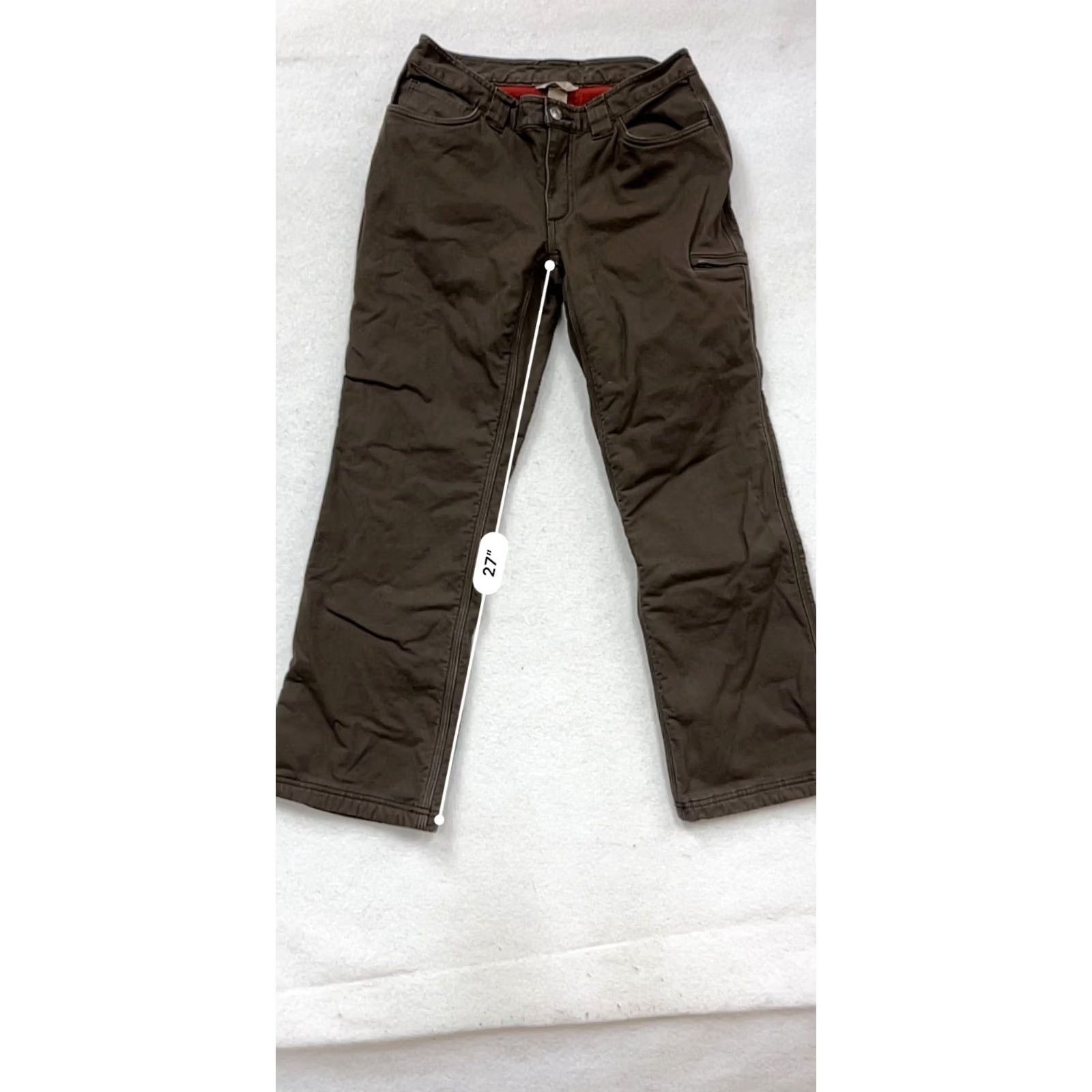 Duluth Trading Company Duluth Trading Co. Brown Fleece Lined Pants 6x29 Cargo Unisex Adults 6 Brown Fleece Lined Pants Mens Womens Size 28" / US 6 / IT 42 - 8 Thumbnail