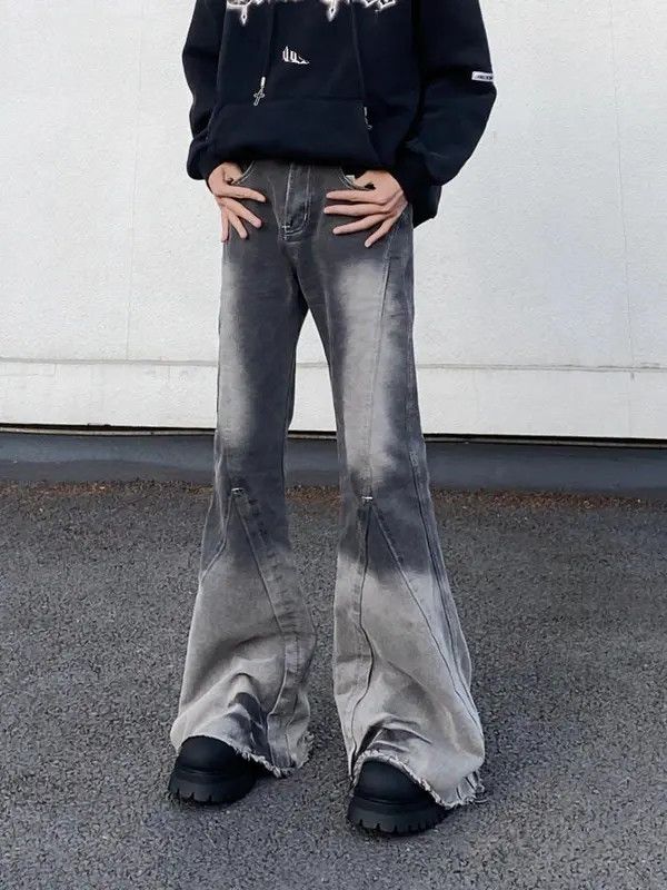 VIBE Gray Faded Wash Flared Jeans Size US 30 / EU 46 - 3 Thumbnail