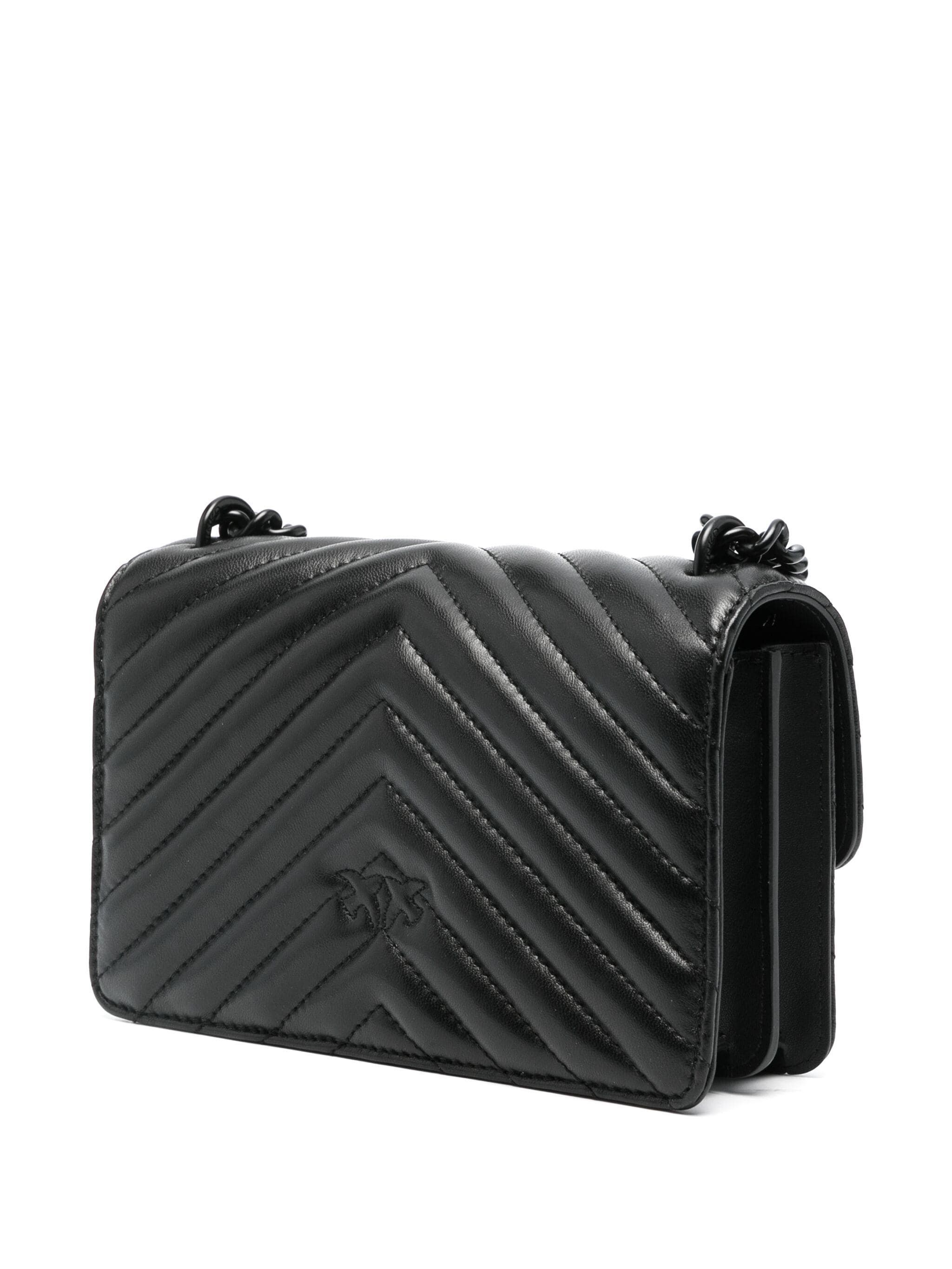 Pinko o1s22i1n0824 Size: OS / Chevron Mini Love Bag in Black Size ONE SIZE - 2 Thumbnail