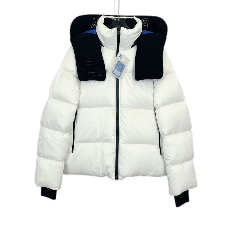 Burberry Burberry Gray Long Down Jacket for Women Size S / US 4 / IT 40 - 1 Thumbnail