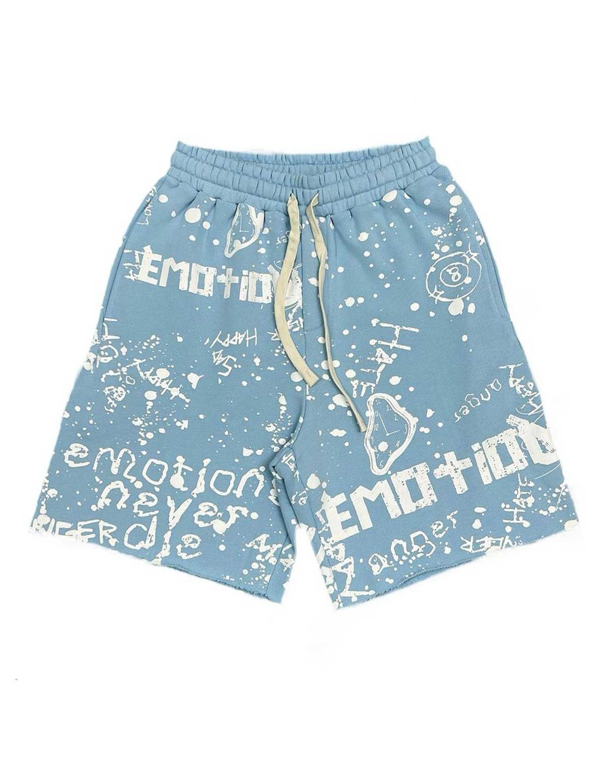 Other Mixed Emotions Graffiti Shorts Blue Size US 36 / EU 52 - 1 Thumbnail