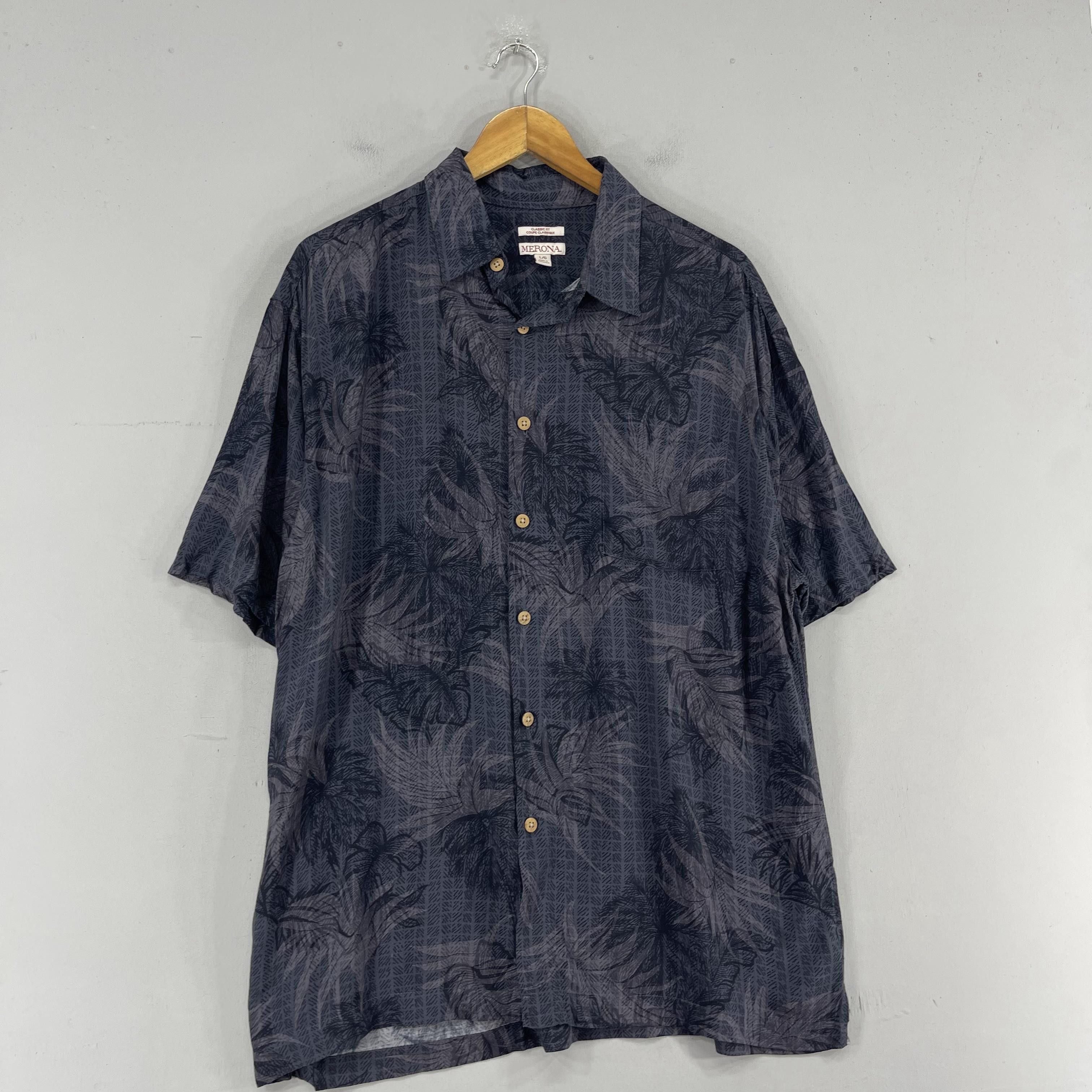 Japanese Brand Vintage MERONA Aloha Tropical Flower Motive Hawaii Shirt Size US L / EU 52-54 / 3 - 4 Thumbnail