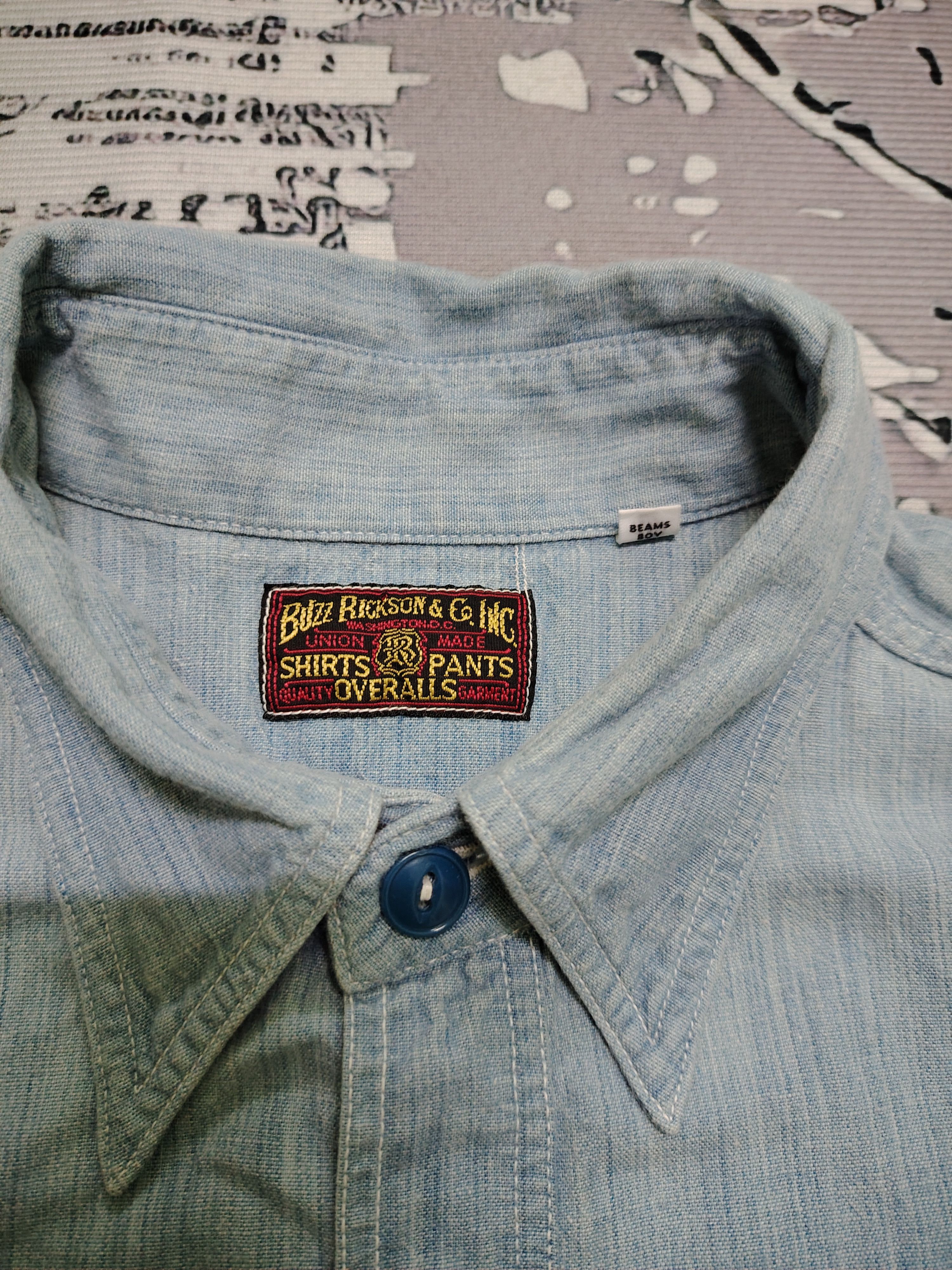Buzz Rickson's Buzz Rickson's U.S.NAVY x Beams Boy Chambray Shirt Size US M / EU 48-50 / 2 - 4 Thumbnail
